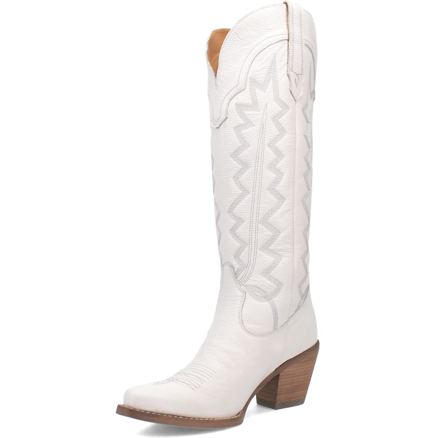 Dan Post Boots Boots Women's High Cotton Leather Tall Boot White Color - Dingo