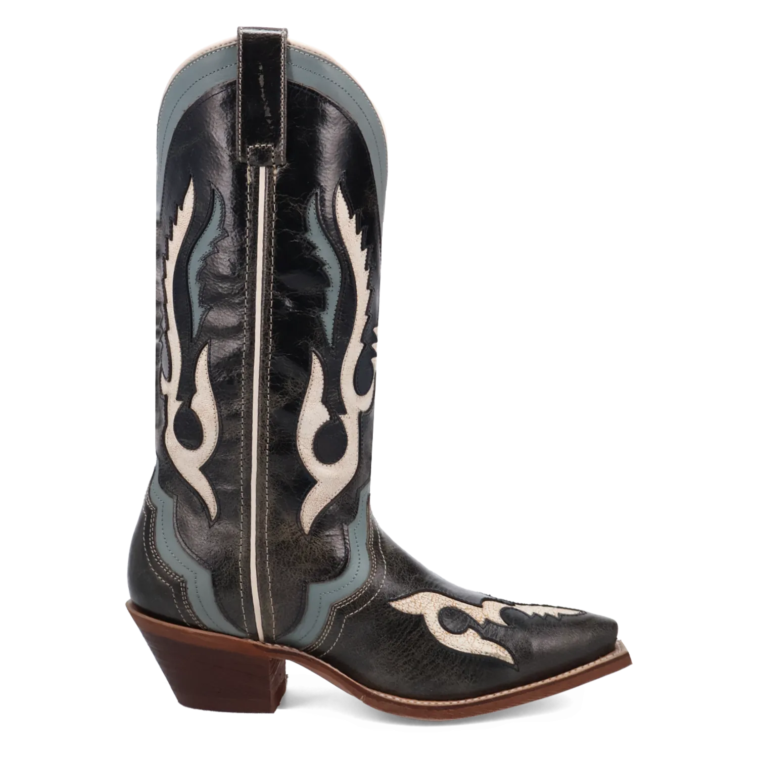 Dan Post Boots Boots Women's Honky-Tonk Halo Leather Snip Toe Boots Navy Color - Laredo Boots