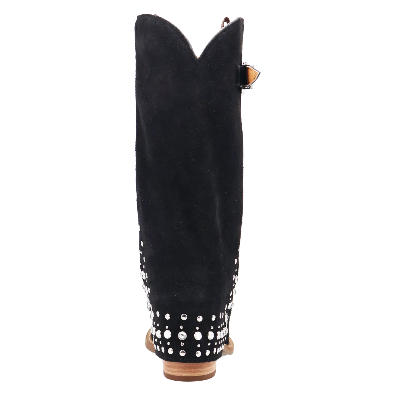 Dan Post Boots Boots Women's Howdy Honey Suede Leather Snip Toe Boots Black Color - Dingo