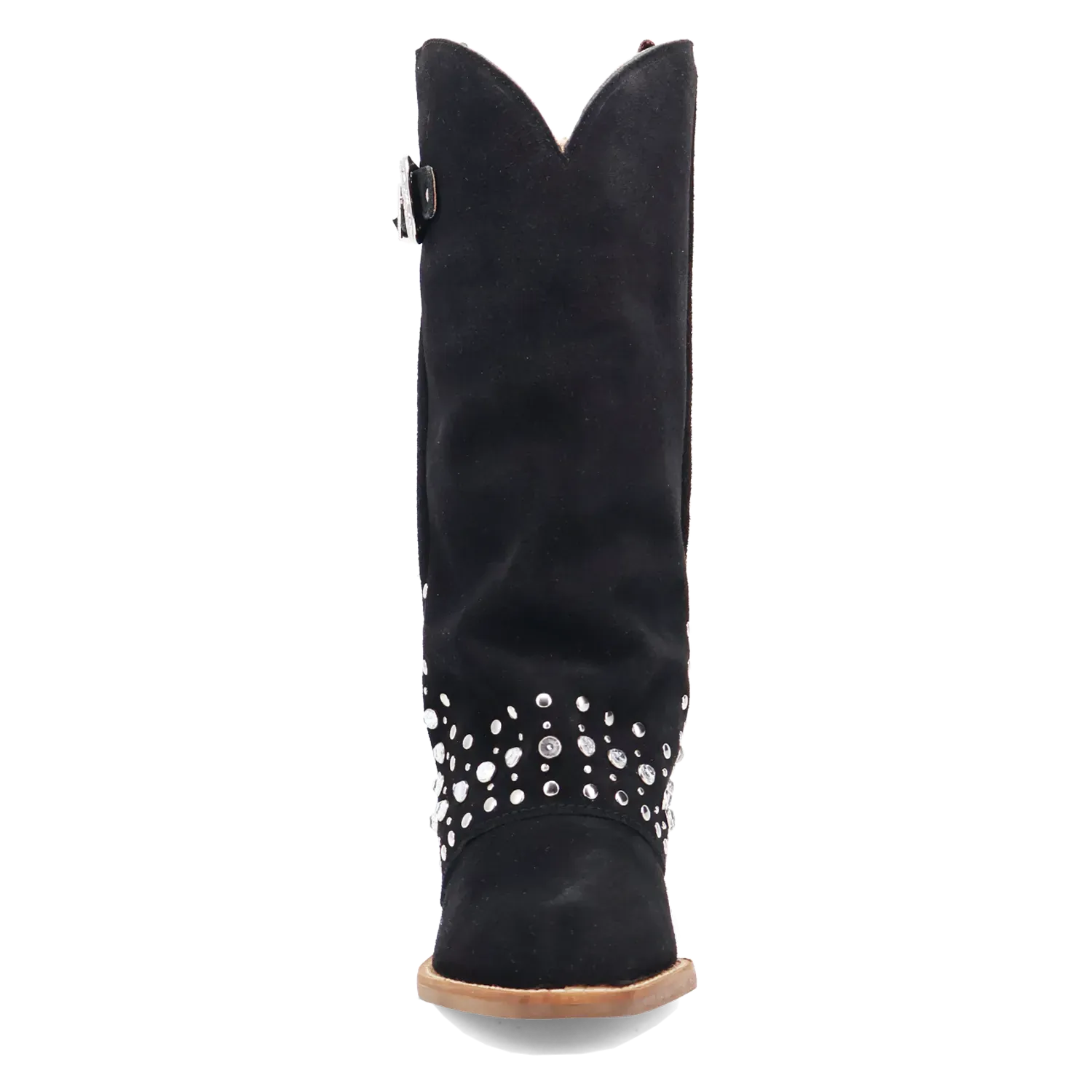 Dan Post Boots Boots Women's Howdy Honey Suede Leather Snip Toe Boots Black Color - Dingo