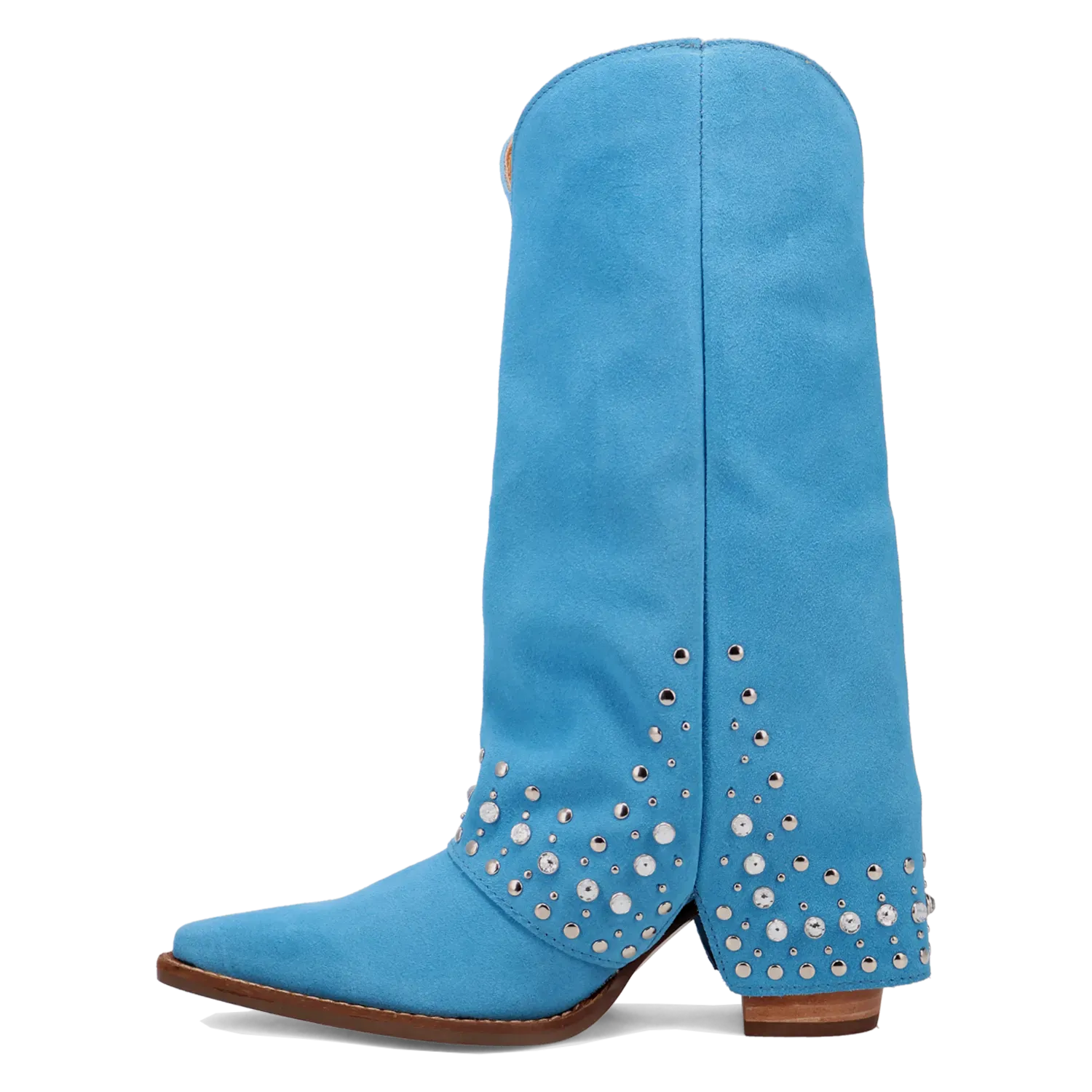 Dan Post Boots Boots Women's Howdy Honey Suede Leather Snip Toe Boots Blue Color - Dingo
