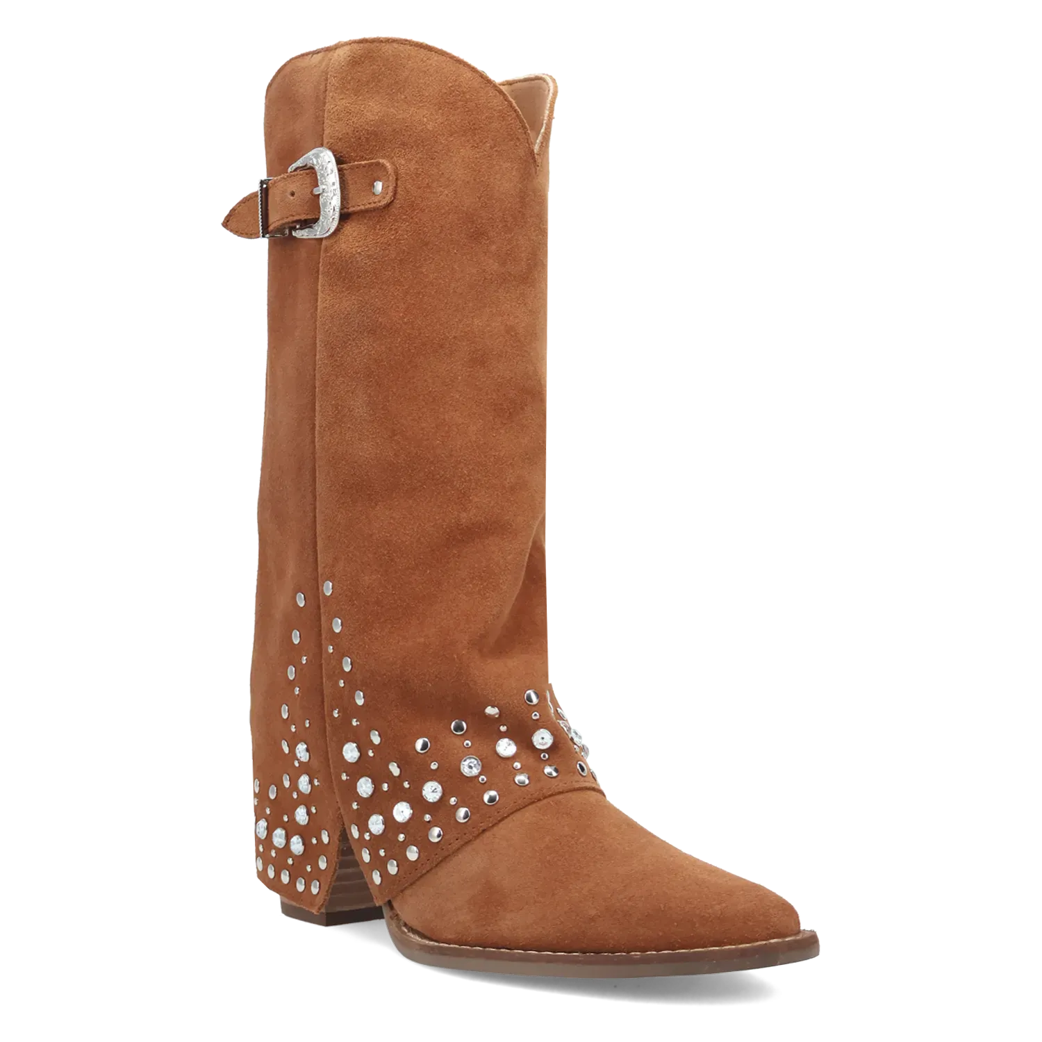 Dan Post Boots Boots Women's Howdy Honey Suede Leather Snip Toe Boots Brown Color - Dingo