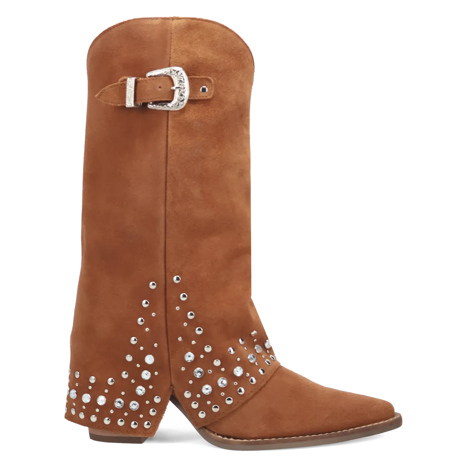 Dan Post Boots Boots Women's Howdy Honey Suede Leather Snip Toe Boots Brown Color - Dingo