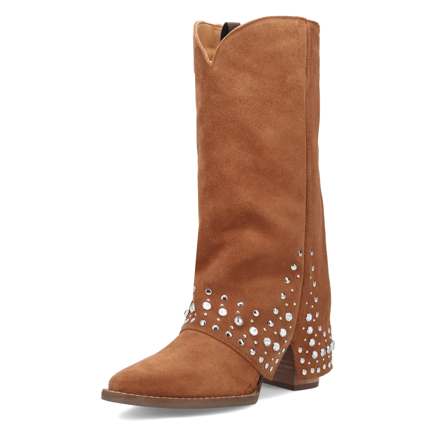 Dan Post Boots Boots Women's Howdy Honey Suede Leather Snip Toe Boots Brown Color - Dingo