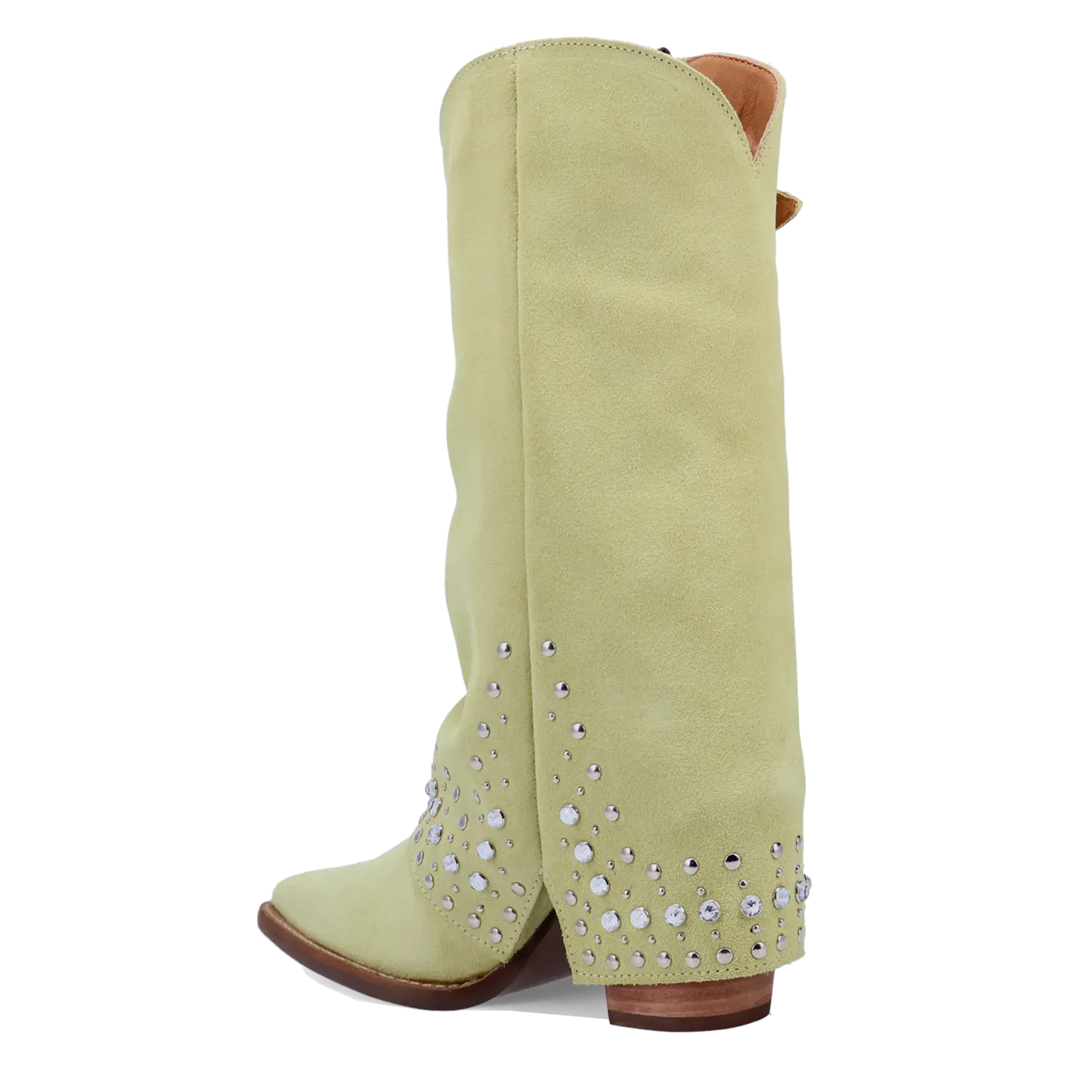 Dan Post Boots Boots Women's Howdy Honey Suede Leather Snip Toe Boots Lime Color - Dingo