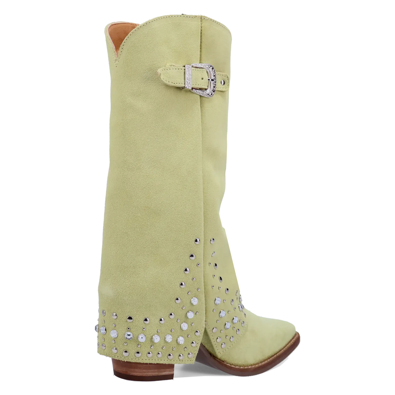 Dan Post Boots Boots Women's Howdy Honey Suede Leather Snip Toe Boots Lime Color - Dingo