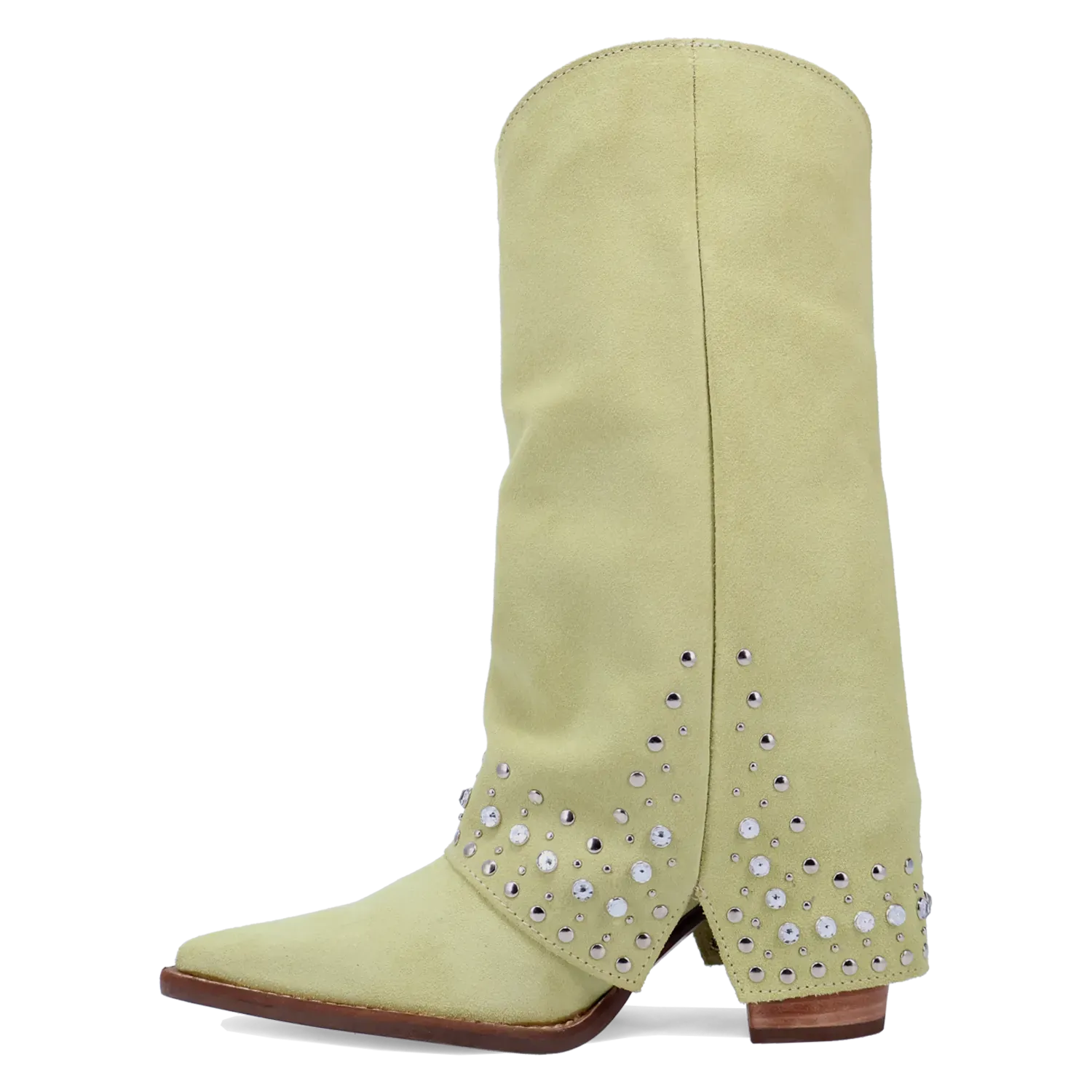 Dan Post Boots Boots Women's Howdy Honey Suede Leather Snip Toe Boots Lime Color - Dingo