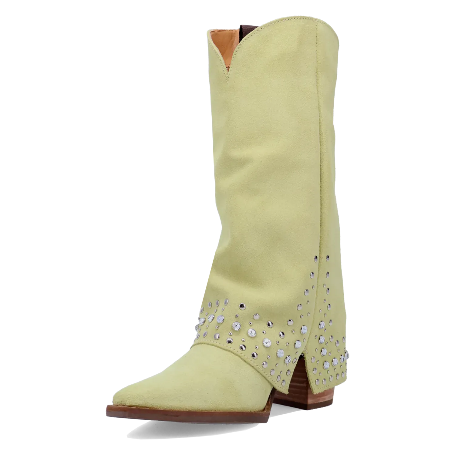 Dan Post Boots Boots Women's Howdy Honey Suede Leather Snip Toe Boots Lime Color - Dingo