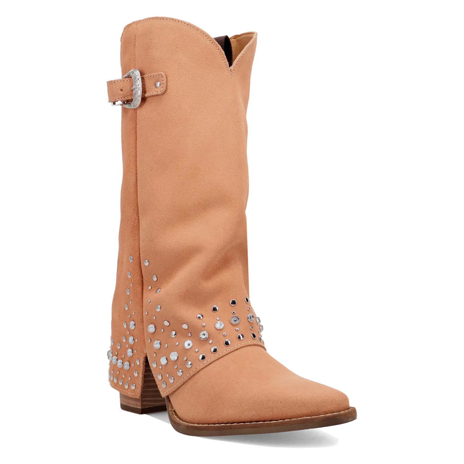 Dan Post Boots Boots Women's Howdy Honey Suede Leather Snip Toe Boots Orange Color - Dingo