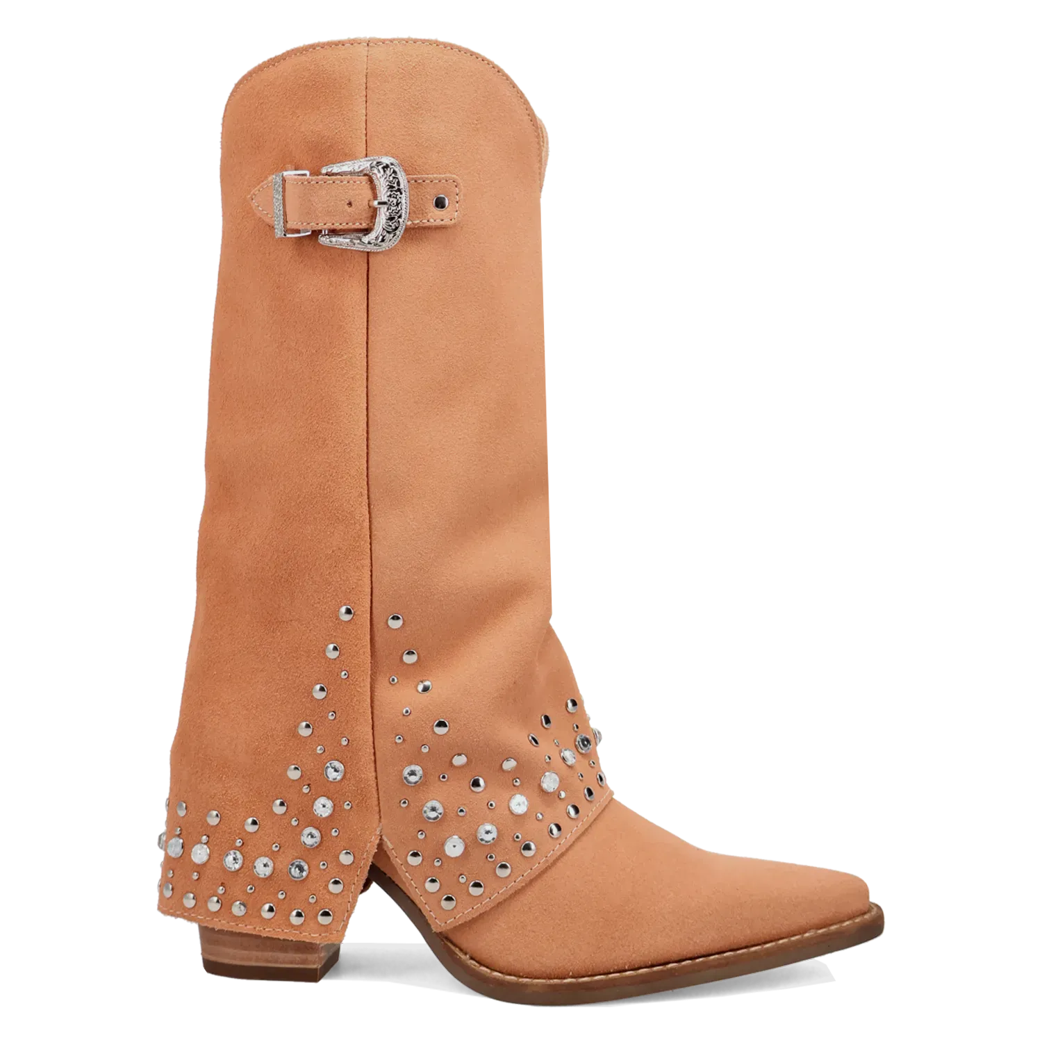 Dan Post Boots Boots Women's Howdy Honey Suede Leather Snip Toe Boots Orange Color - Dingo