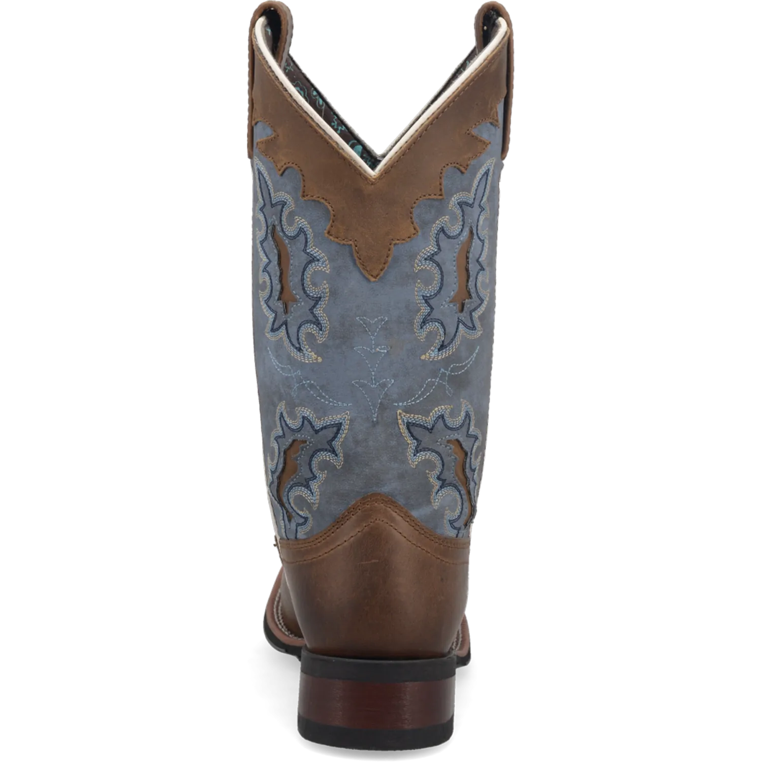 Dan Post Boots Boots Women's Isla Leather Wide Square Toe Boots Tan/Blue Denim Color - Laredo Boots