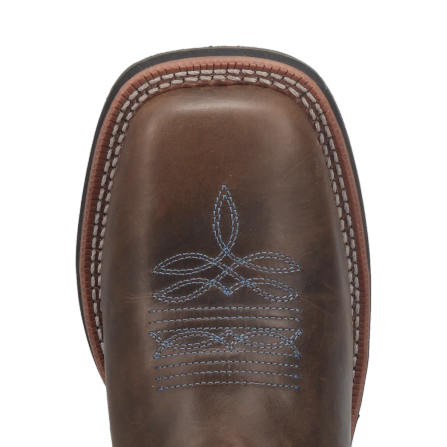 Dan Post Boots Boots Women's Isla Leather Wide Square Toe Boots Tan/Blue Denim Color - Laredo Boots