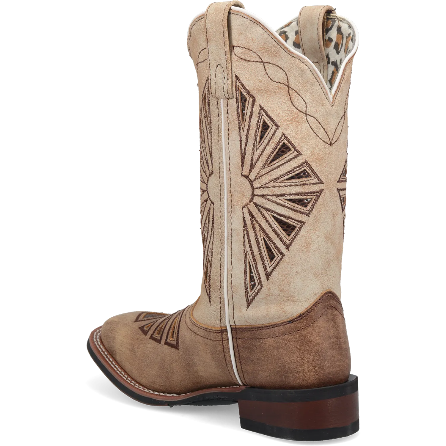 Dan Post Boots Boots Women's Kite Days Leather Wide Square Toe Boots Brown/Bone Color - Laredo Boots