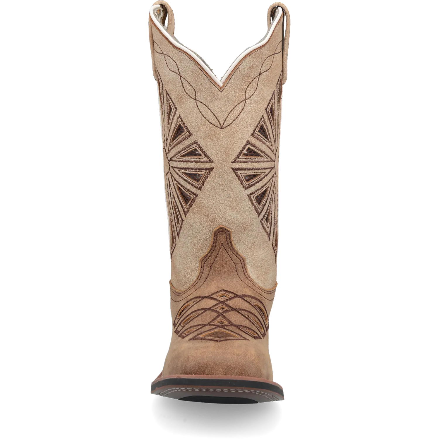 Dan Post Boots Boots Women's Kite Days Leather Wide Square Toe Boots Brown/Bone Color - Laredo Boots