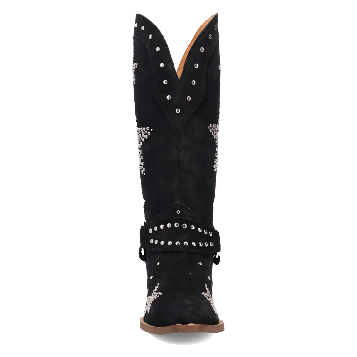 Dan Post Boots Boots Women's Lucky Stars Suede Leather Boot Black Color - Dingo