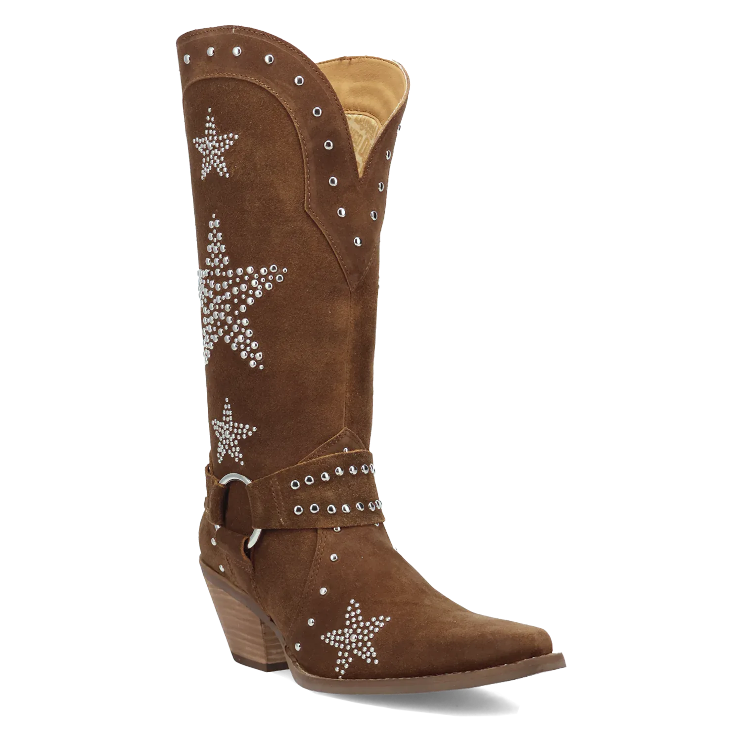 Dan Post Boots Boots Women's Lucky Stars Suede Leather Boot Brown Color - Dingo
