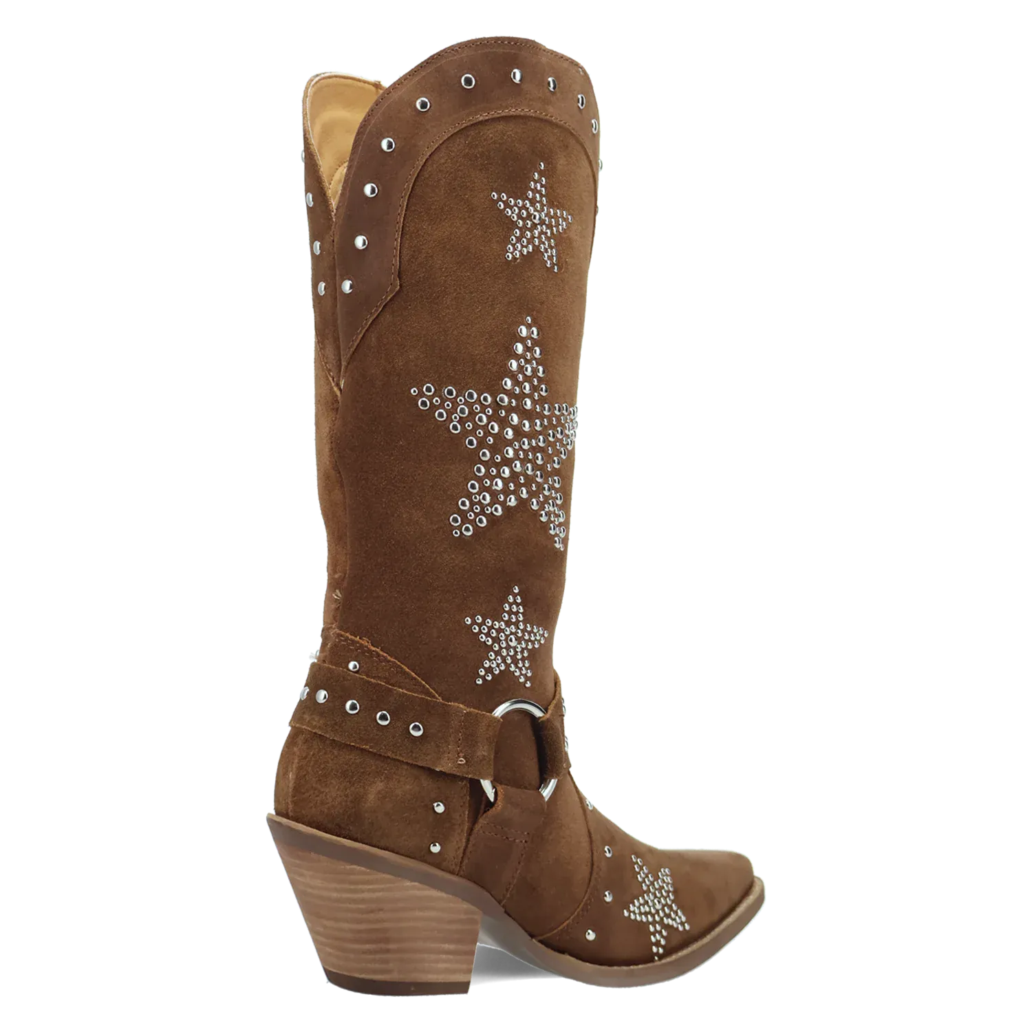 Dan Post Boots Boots Women's Lucky Stars Suede Leather Boot Brown Color - Dingo