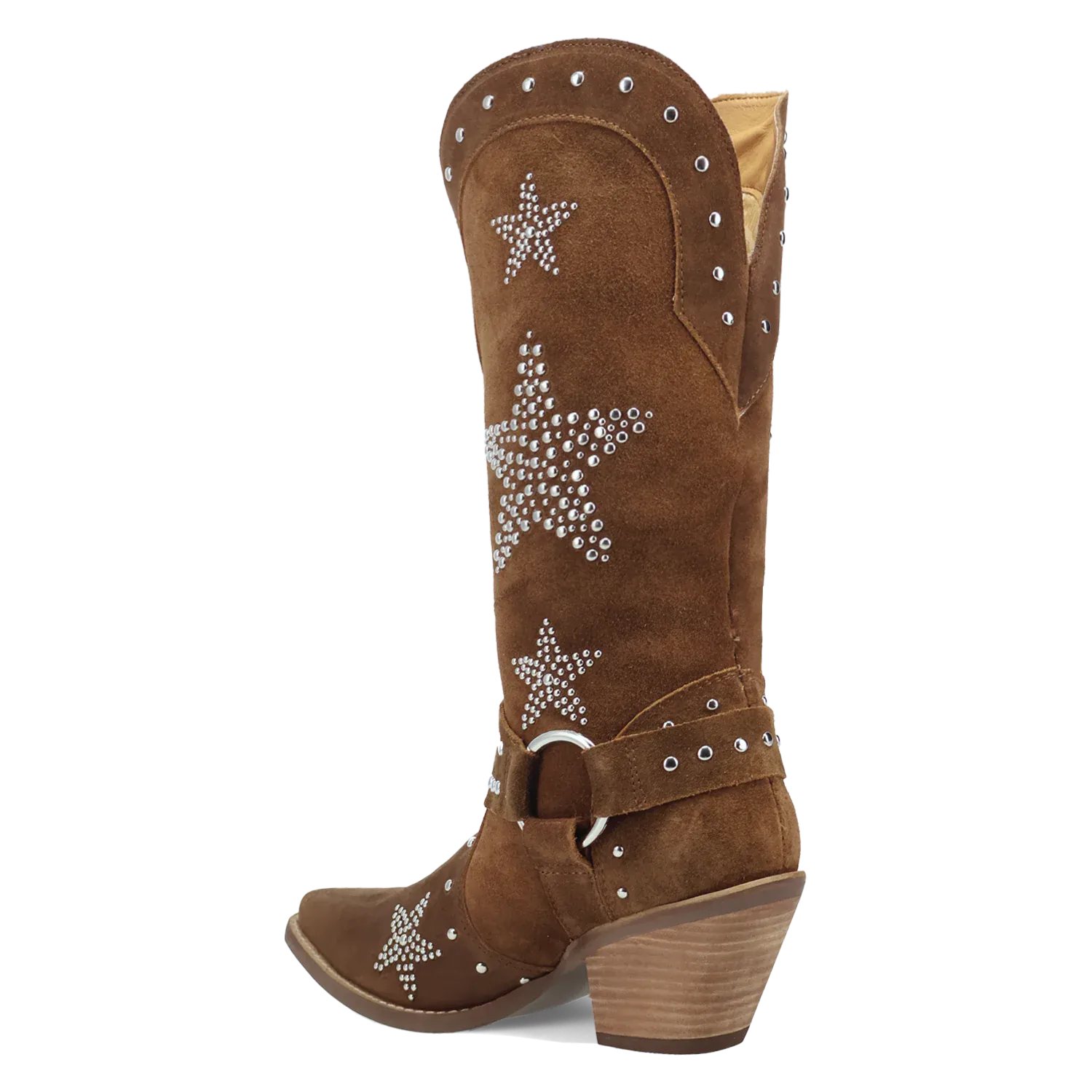 Dan Post Boots Boots Women's Lucky Stars Suede Leather Boot Brown Color - Dingo