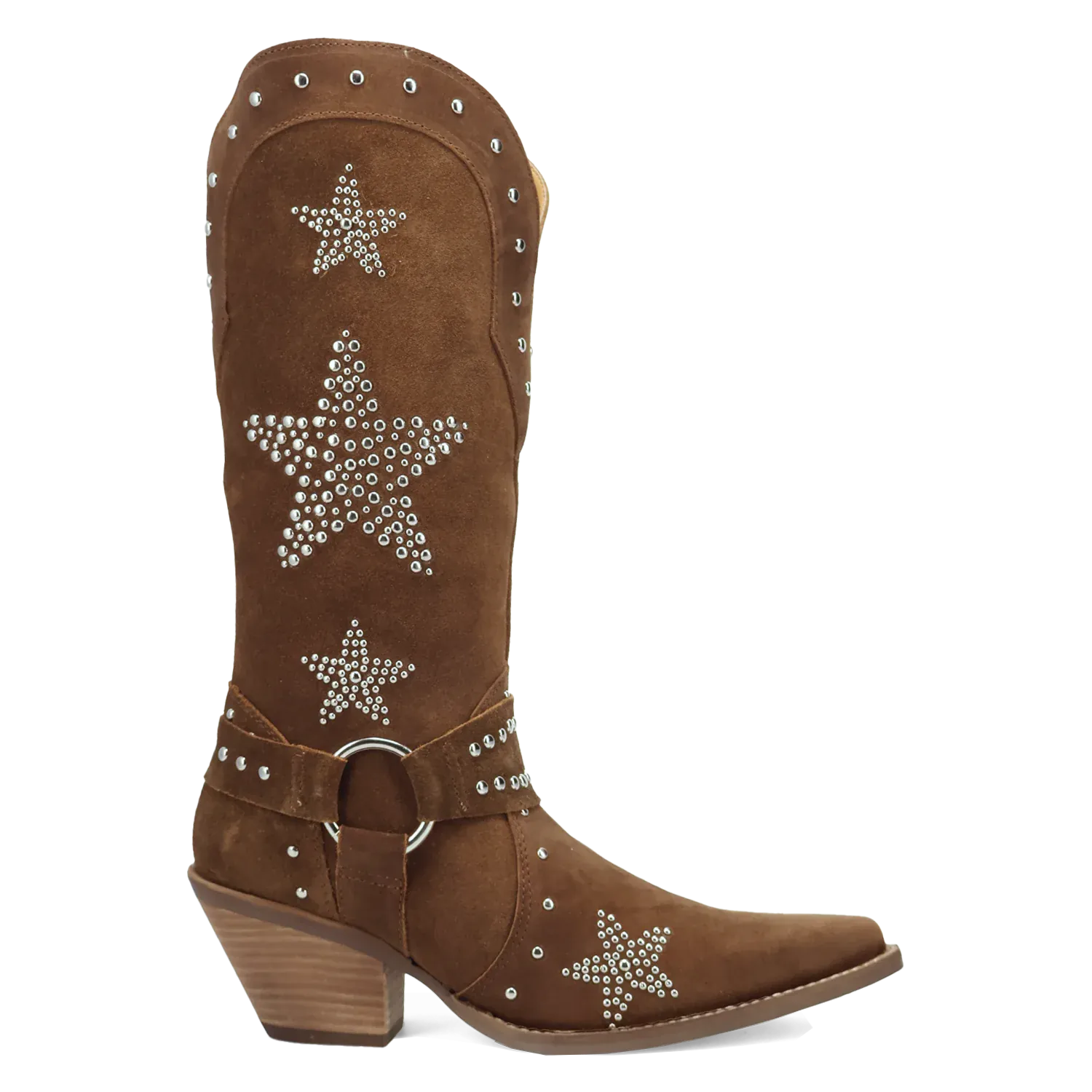 Dan Post Boots Boots Women's Lucky Stars Suede Leather Boot Brown Color - Dingo