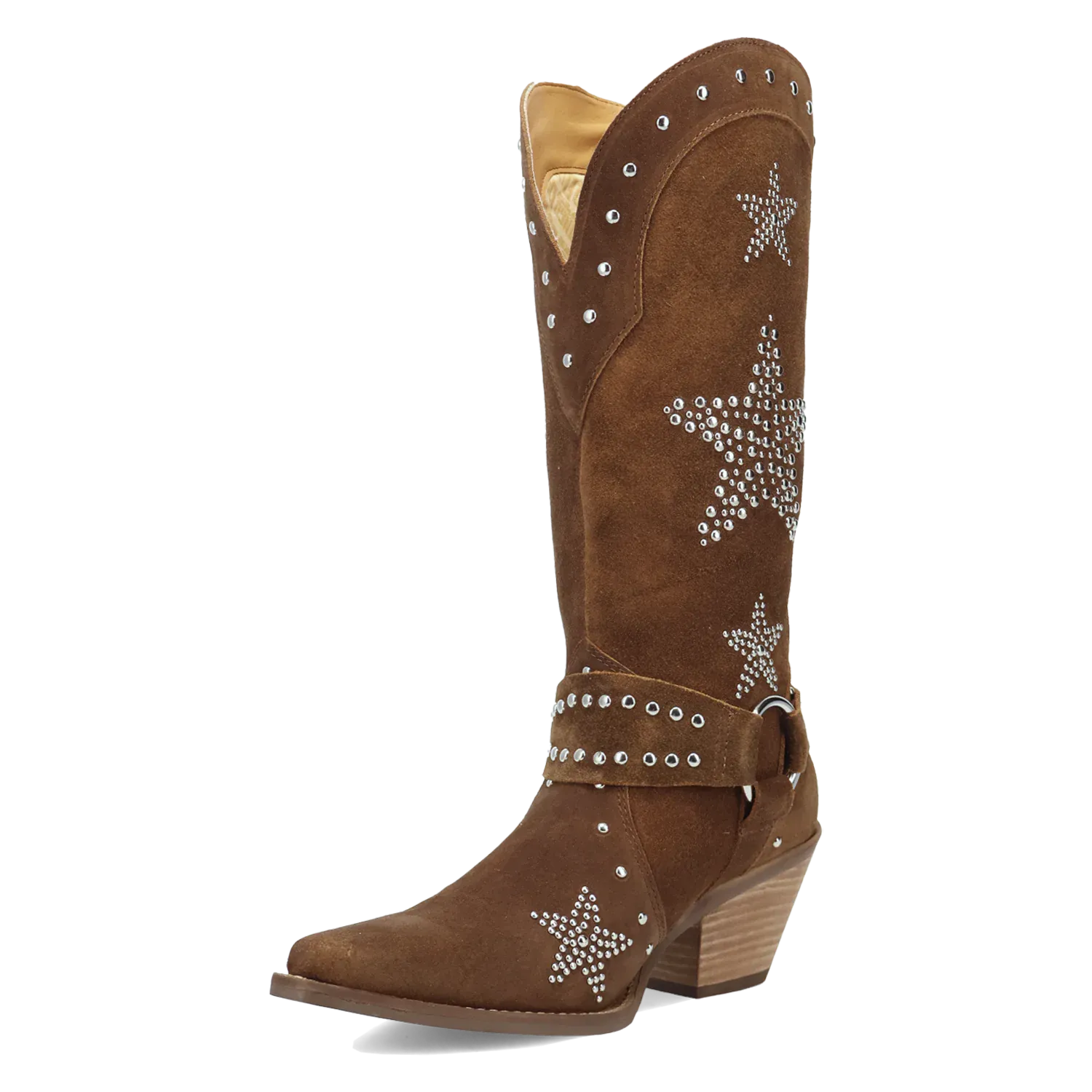 Dan Post Boots Boots Women's Lucky Stars Suede Leather Boot Brown Color - Dingo