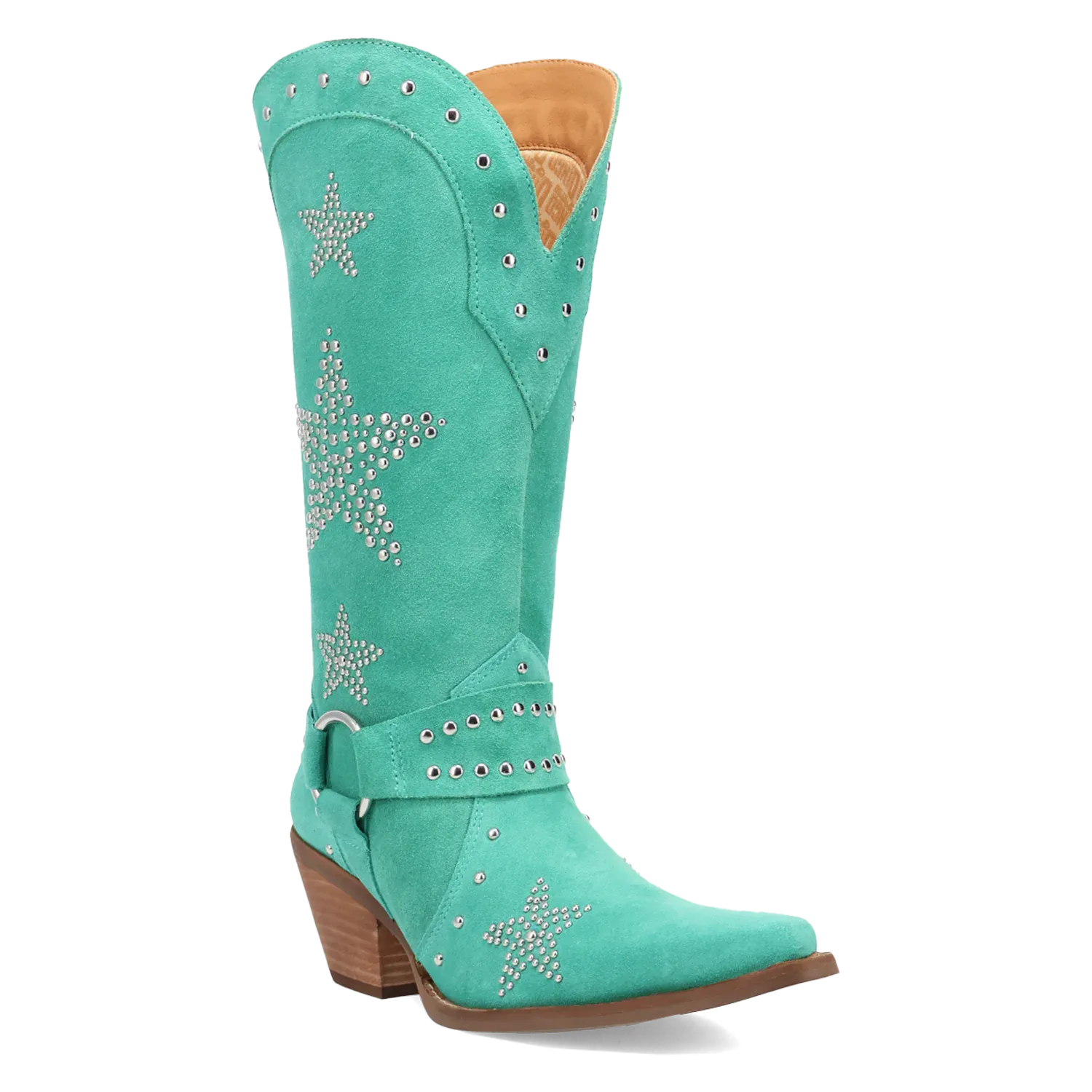 Dan Post Boots Boots Women's Lucky Stars Suede Leather Boot Green Color - Dingo