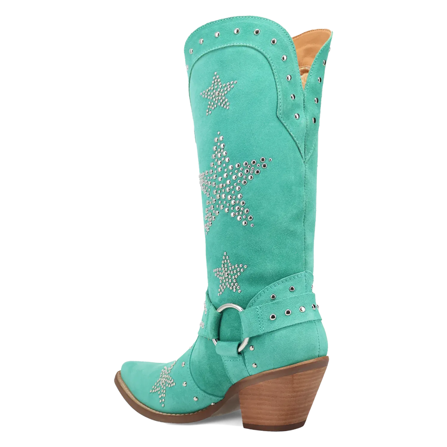 Dan Post Boots Boots Women's Lucky Stars Suede Leather Boot Green Color - Dingo