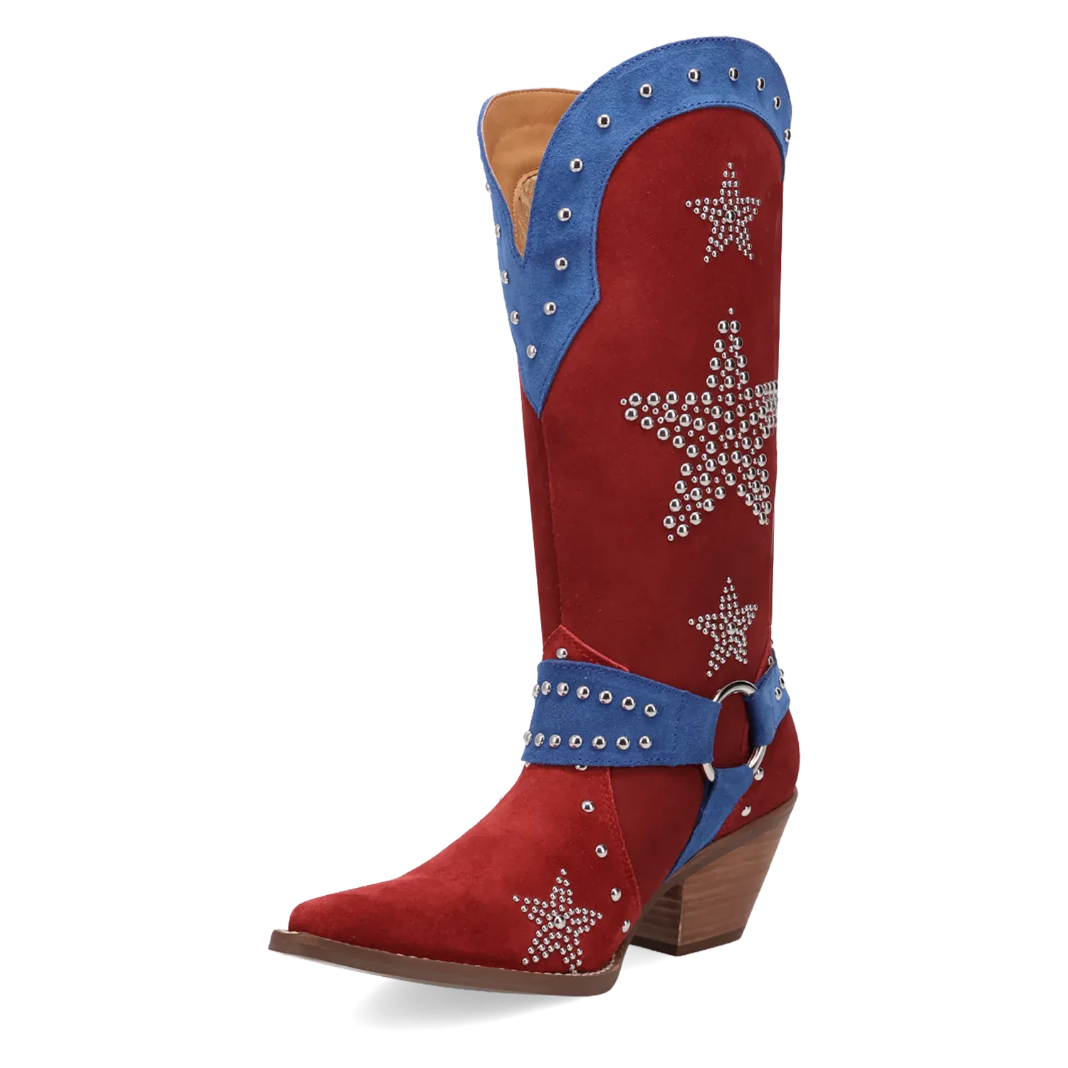 Dan Post Boots Boots Women's Lucky Stars Suede Leather Boot Multi Color - Dingo