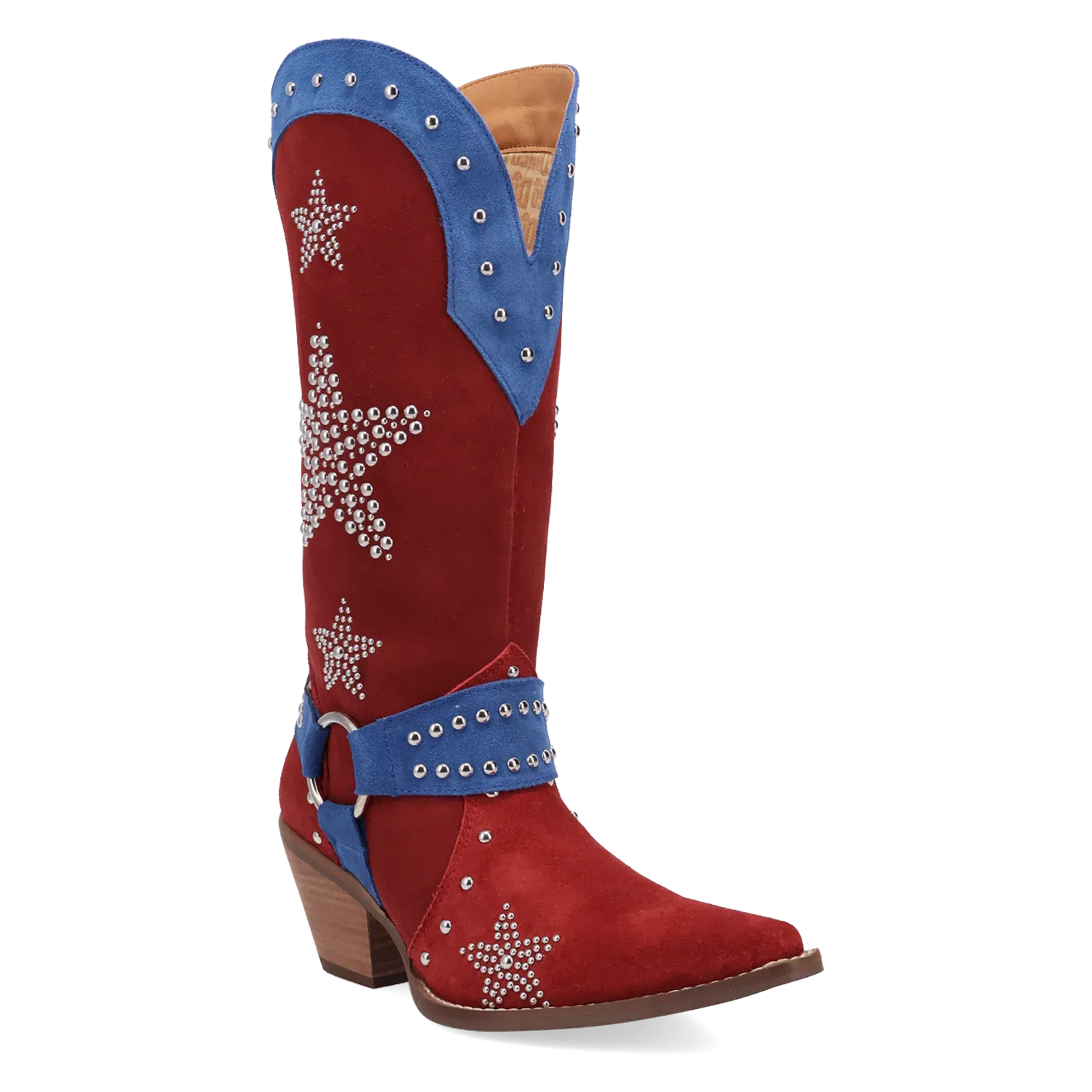 Dan Post Boots Boots Women's Lucky Stars Suede Leather Boot Multi Color - Dingo