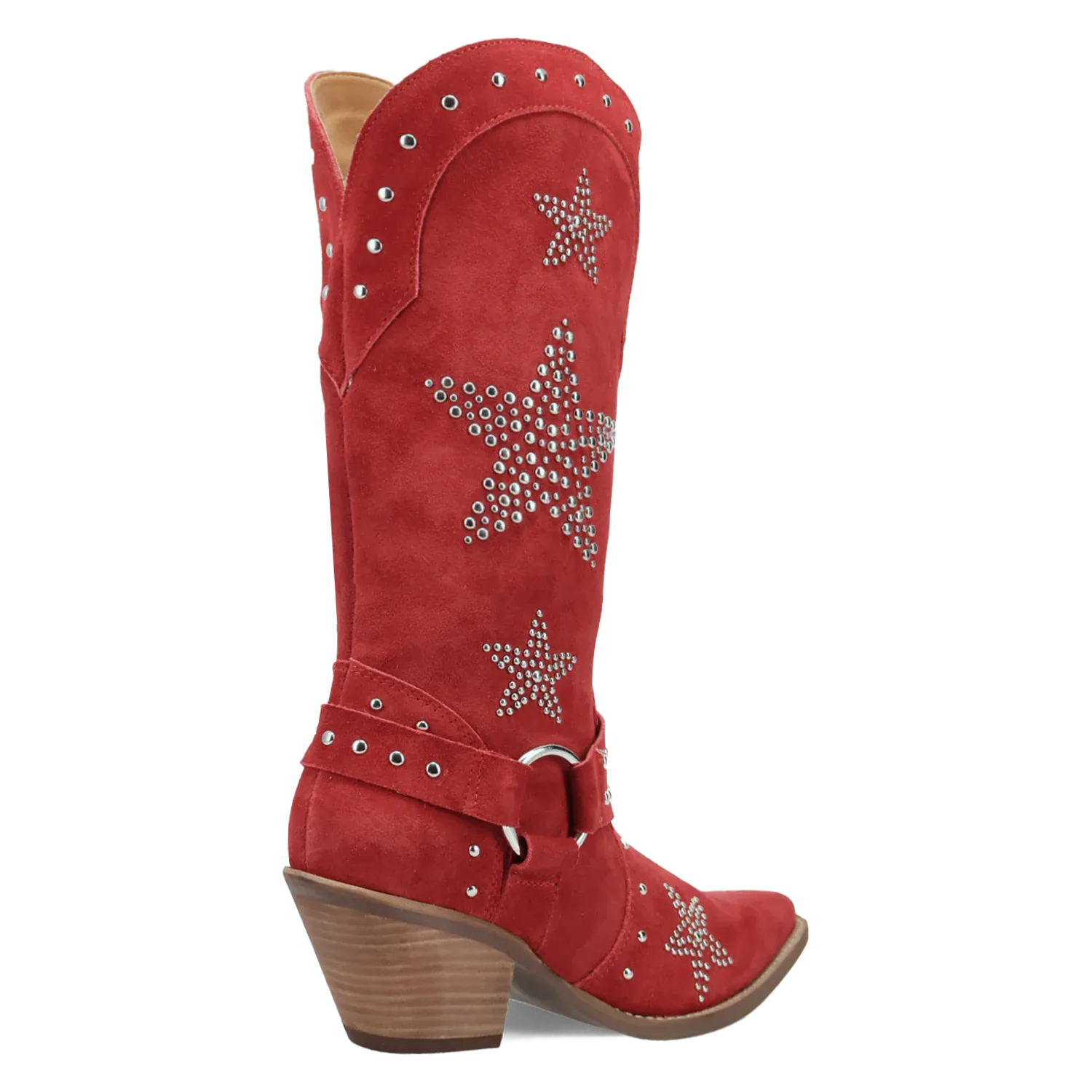 Dan Post Boots Boots Women's Lucky Stars Suede Leather Boot Red Color - Dingo