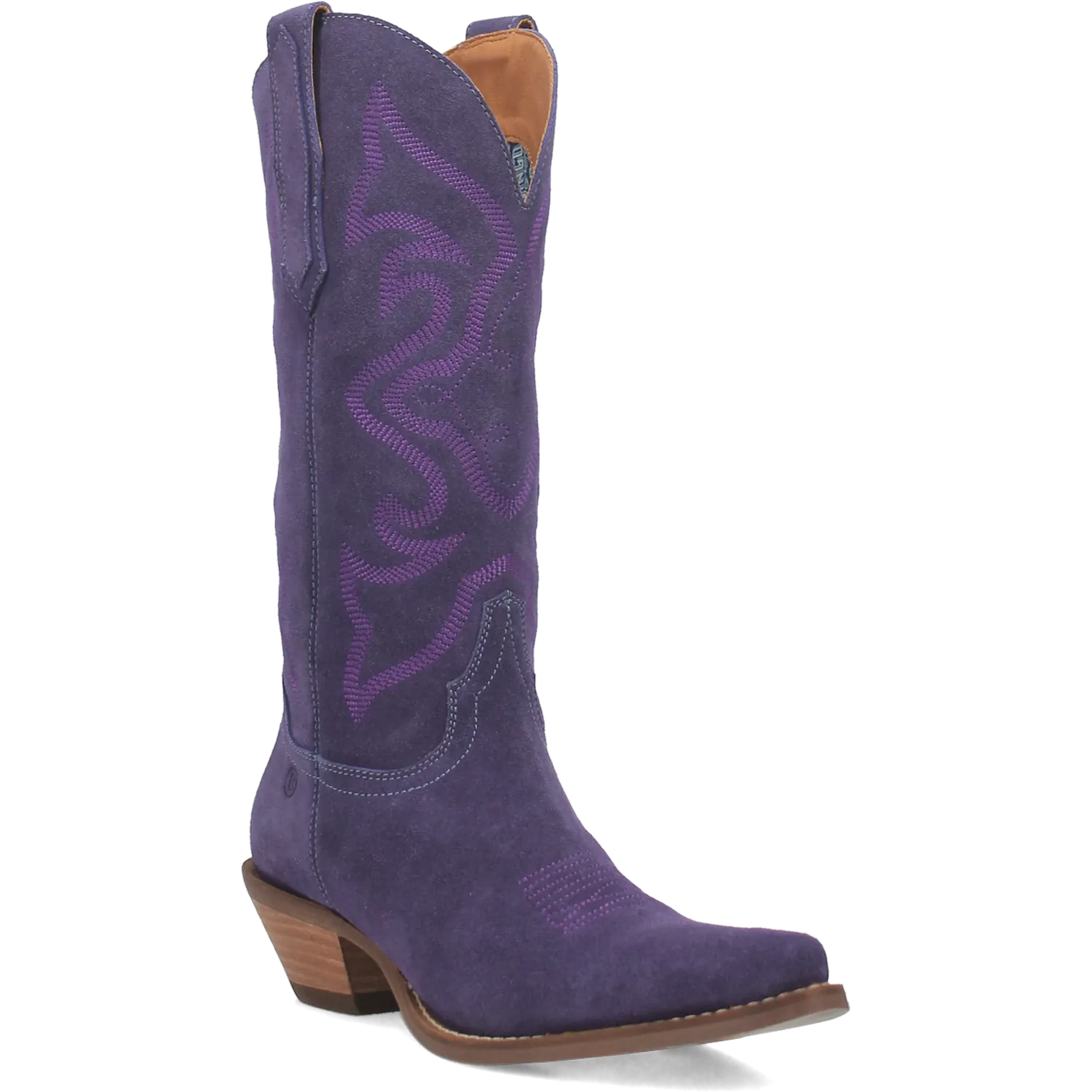 Dan Post Boots Boots Women's Out West Leather Snip Toe Boots Plum Color - Dingo