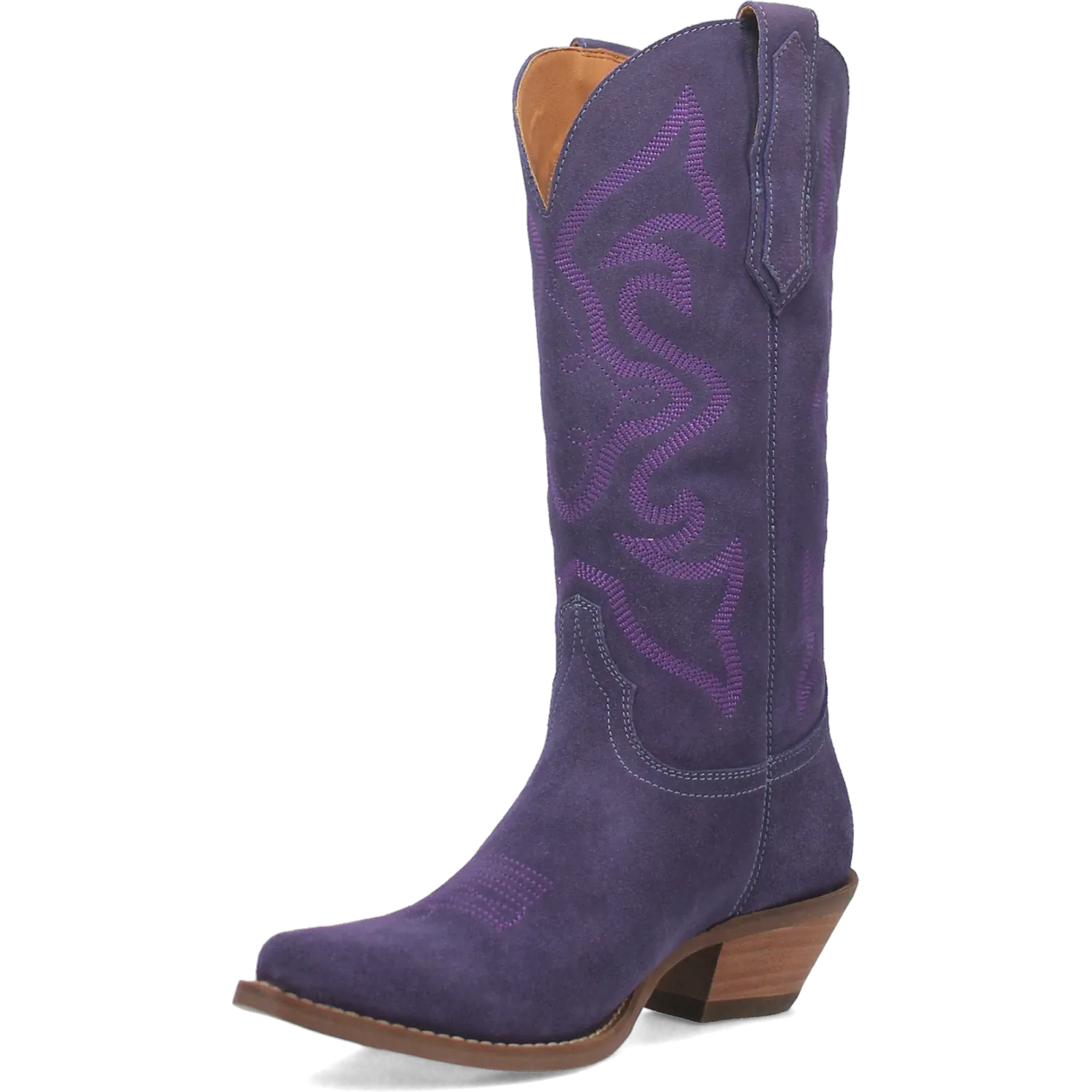 Dan Post Boots Boots Women's Out West Leather Snip Toe Boots Plum Color - Dingo