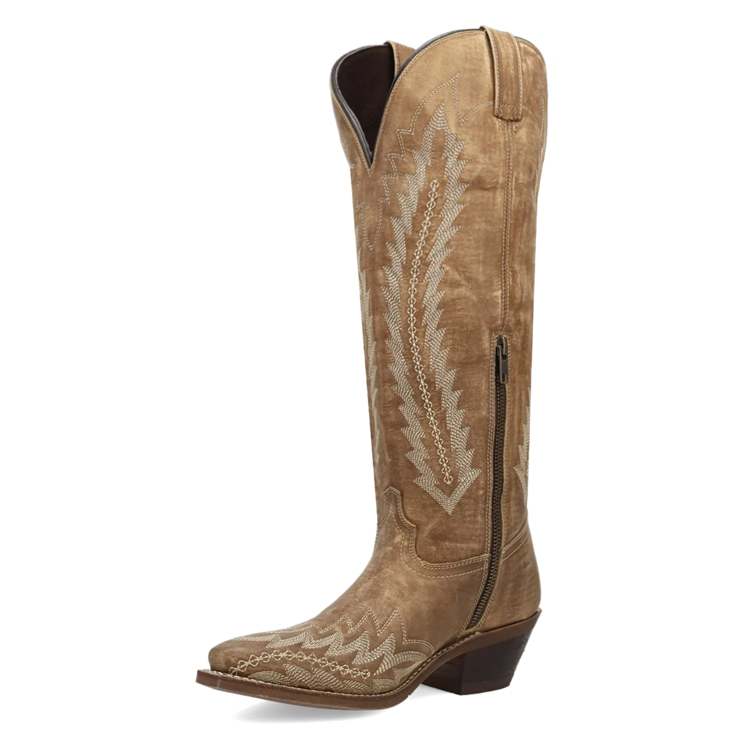 Dan Post Boots Boots Women's Roxelle Wide Calf Leather Tall Boot Honey Color - Laredo Boots