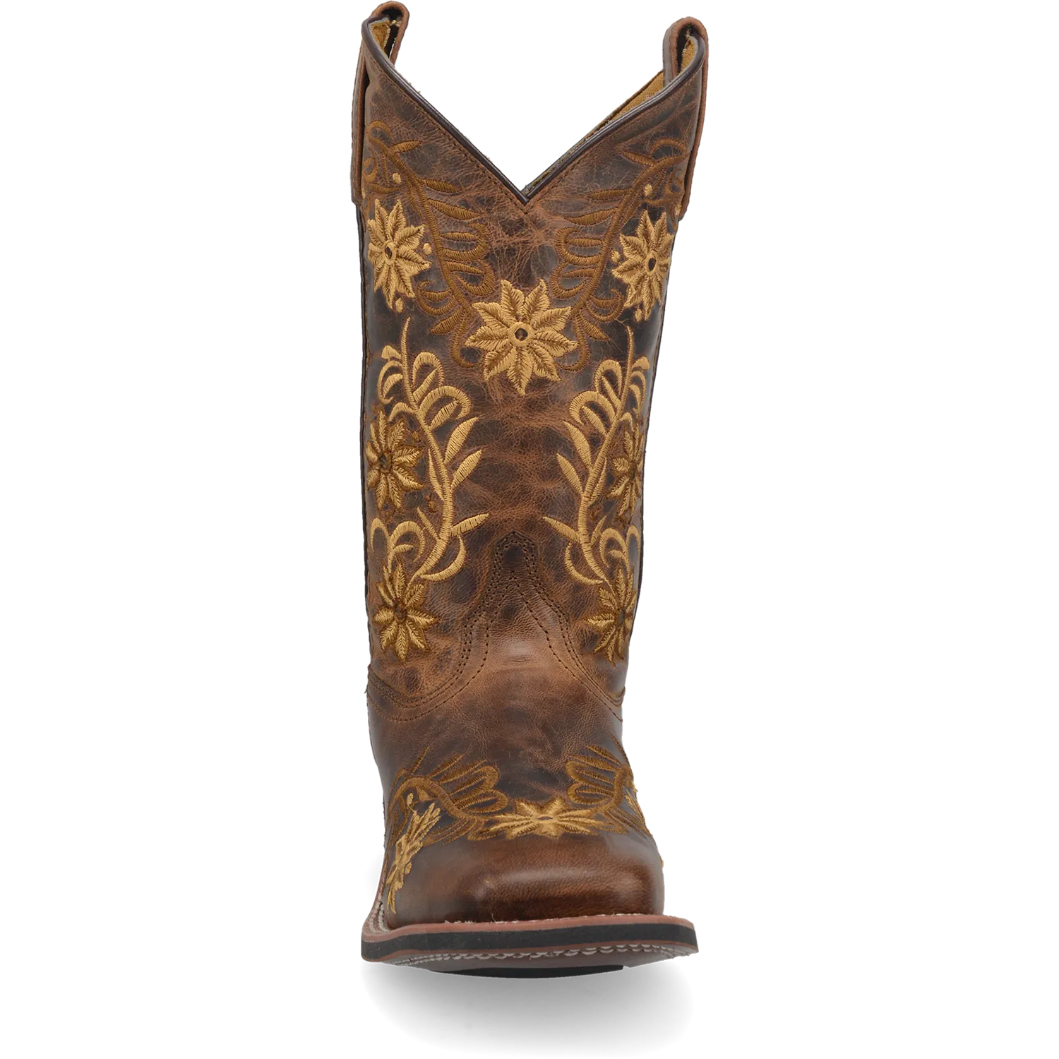 Dan Post Boots Boots Women's Secret Garden Leather Wide Square Toe Boots Brown Color - Laredo Boots
