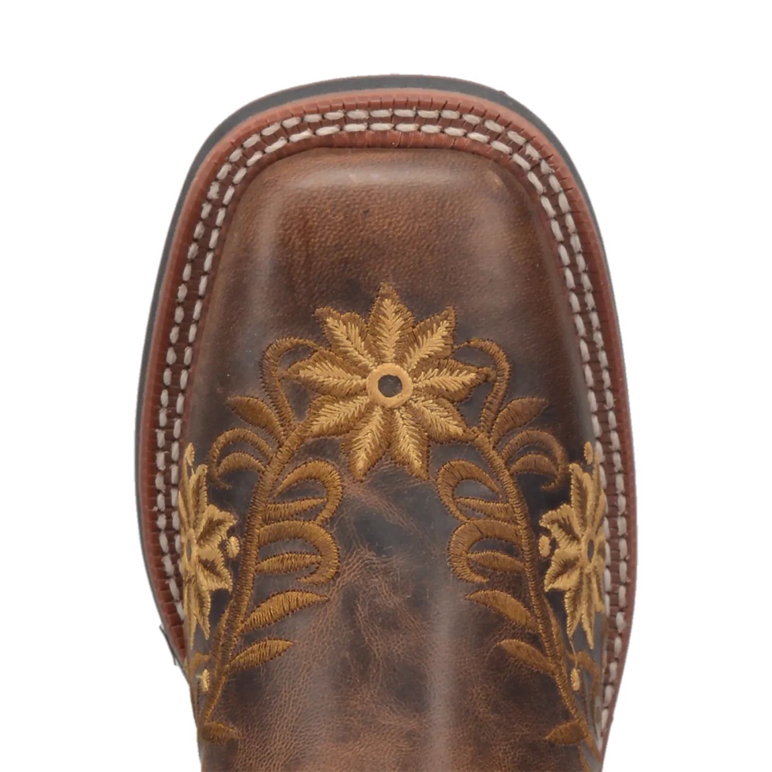 Dan Post Boots Boots Women's Secret Garden Leather Wide Square Toe Boots Brown Color - Laredo Boots