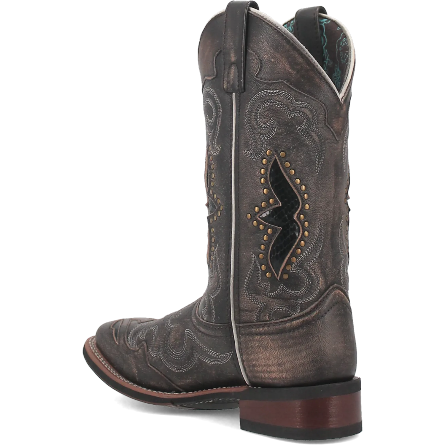 Dan Post Boots Boots Women's Spellbound Leather Wide Square Toe Boots Black Tan Color - Dan Post Boots
