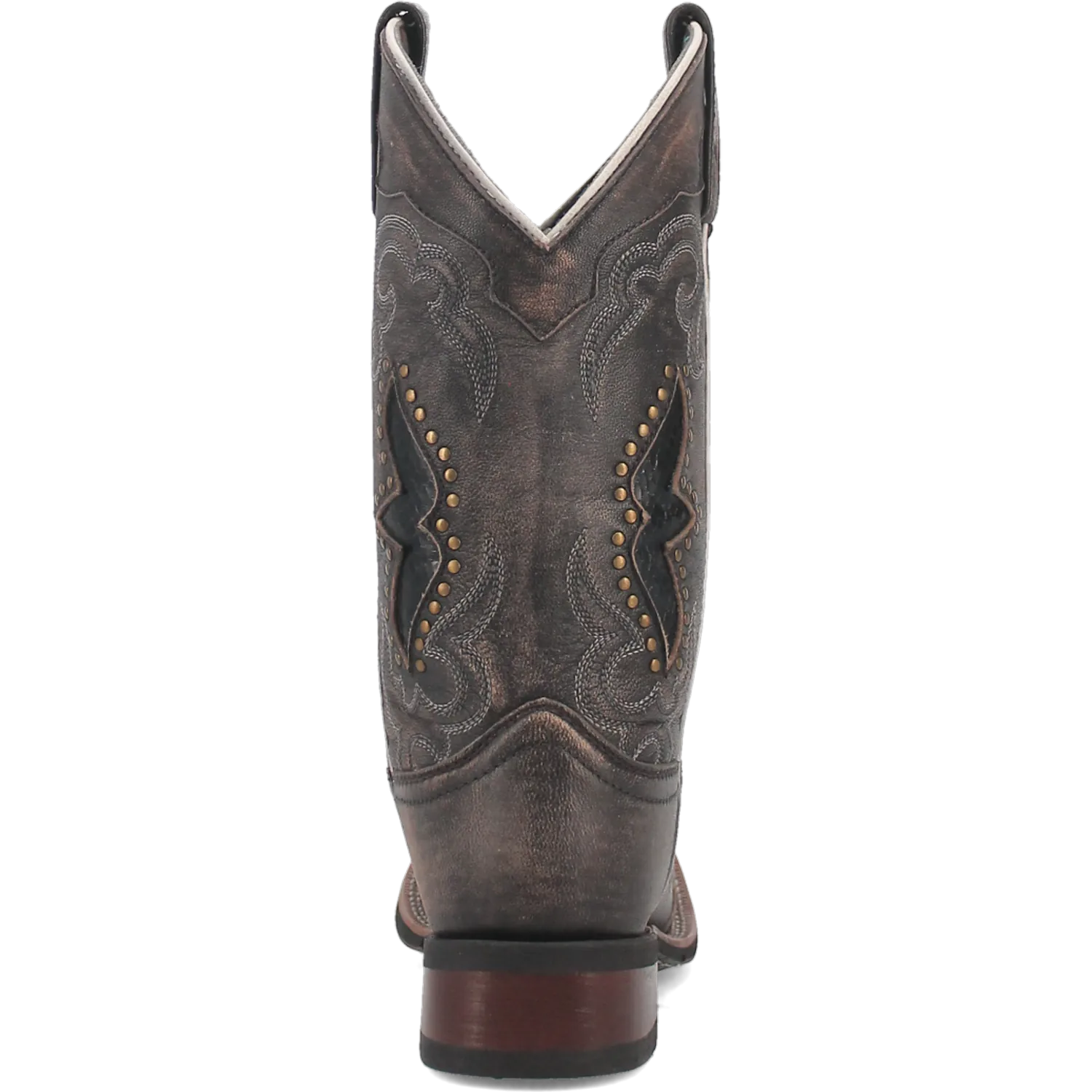 Dan Post Boots Boots Women's Spellbound Leather Wide Square Toe Boots Black Tan Color - Dan Post Boots