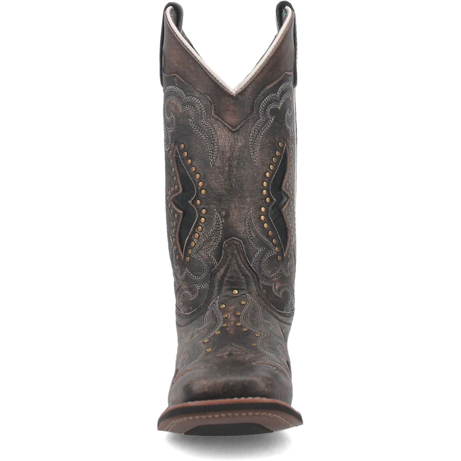 Dan Post Boots Boots Women's Spellbound Leather Wide Square Toe Boots Black Tan Color - Dan Post Boots