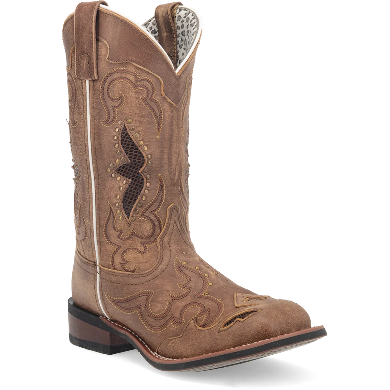 Dan Post Boots Boots Women's Spellbound Leather Wide Square Toe Boots Tan Color - Laredo Boots