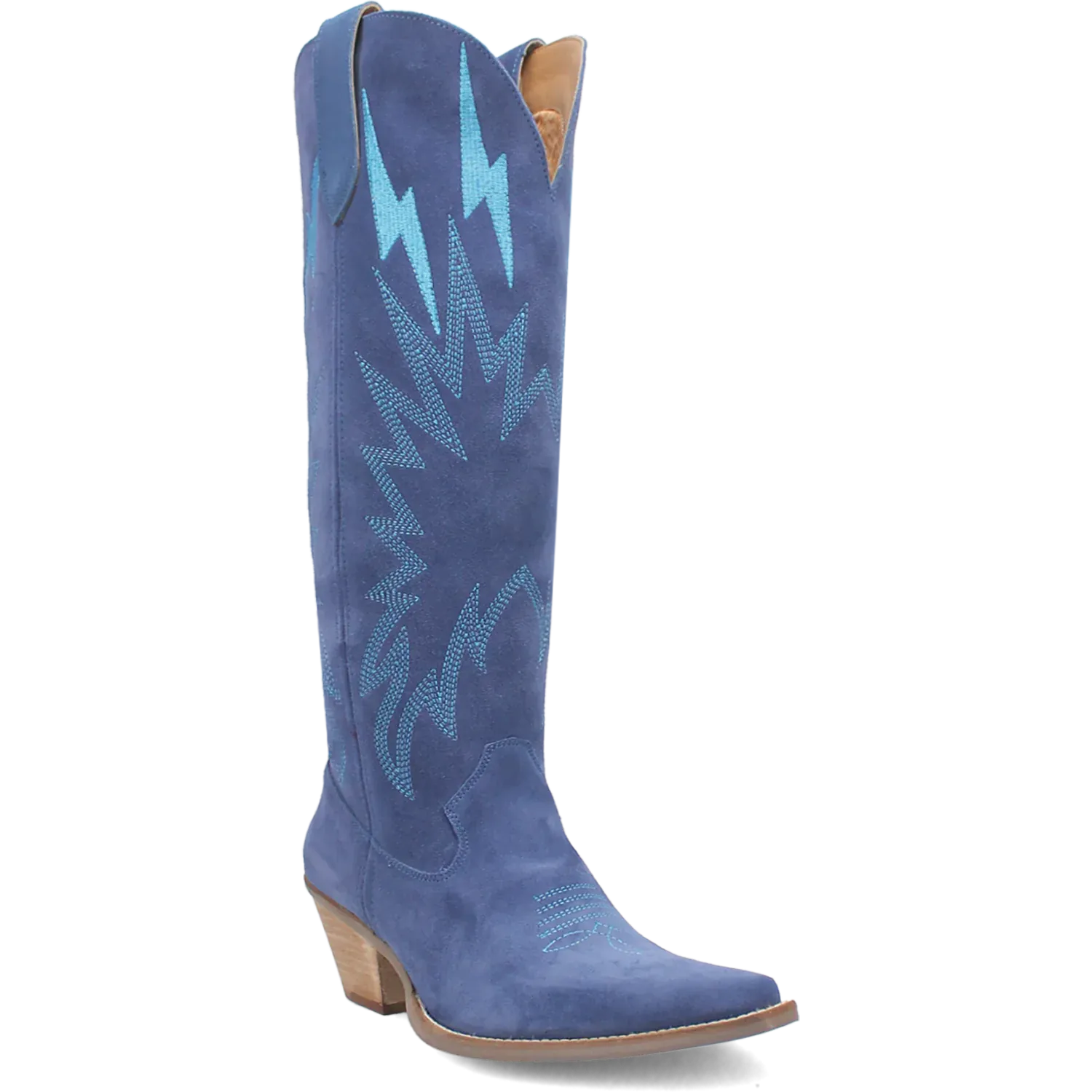 Dan Post Boots Boots Women's Thunder Road Suede Leather Tall Boot Blue Color - Dingo