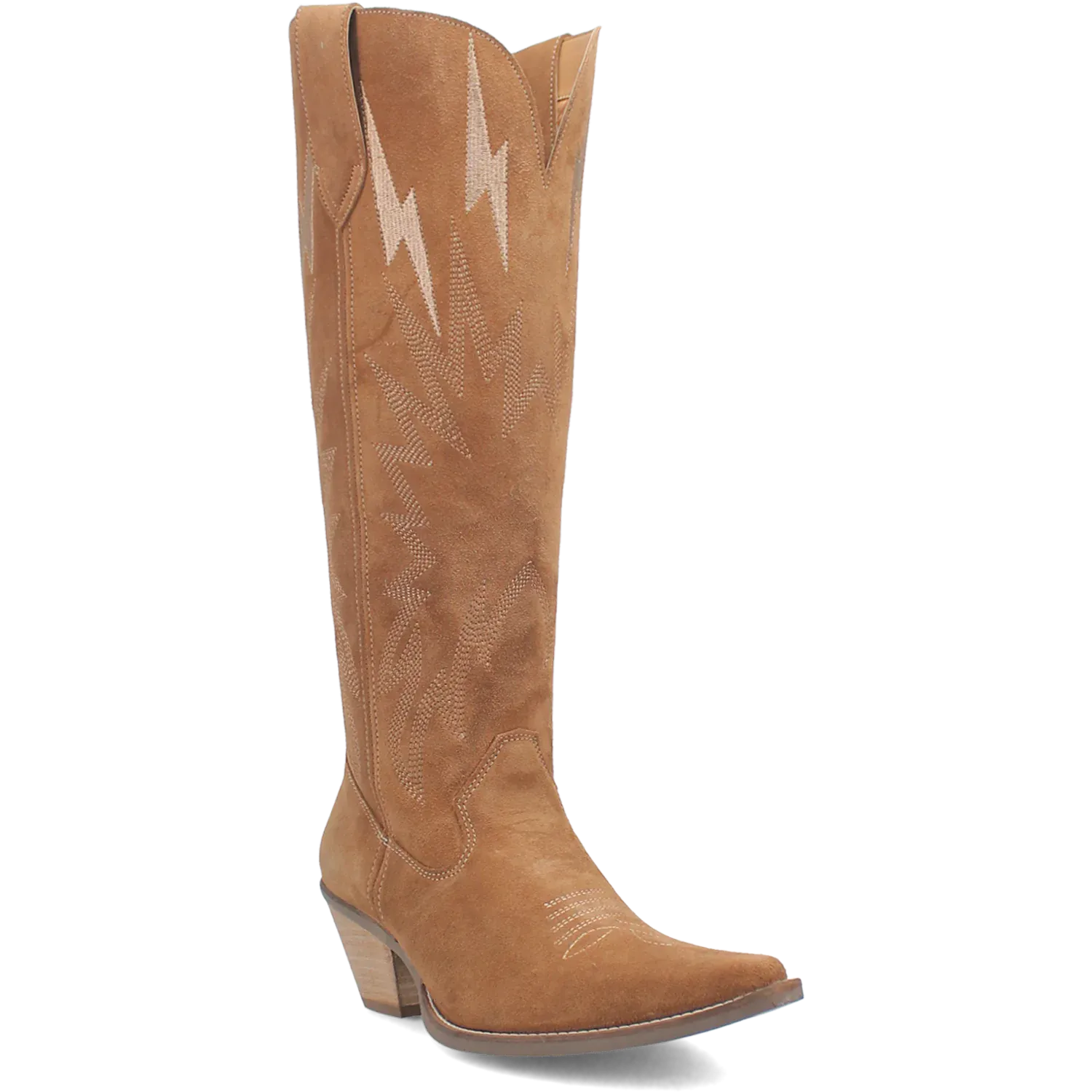 Dan Post Boots Boots Women's Thunder Road Suede Leather Tall Boot Camel Brown Color - Dingo