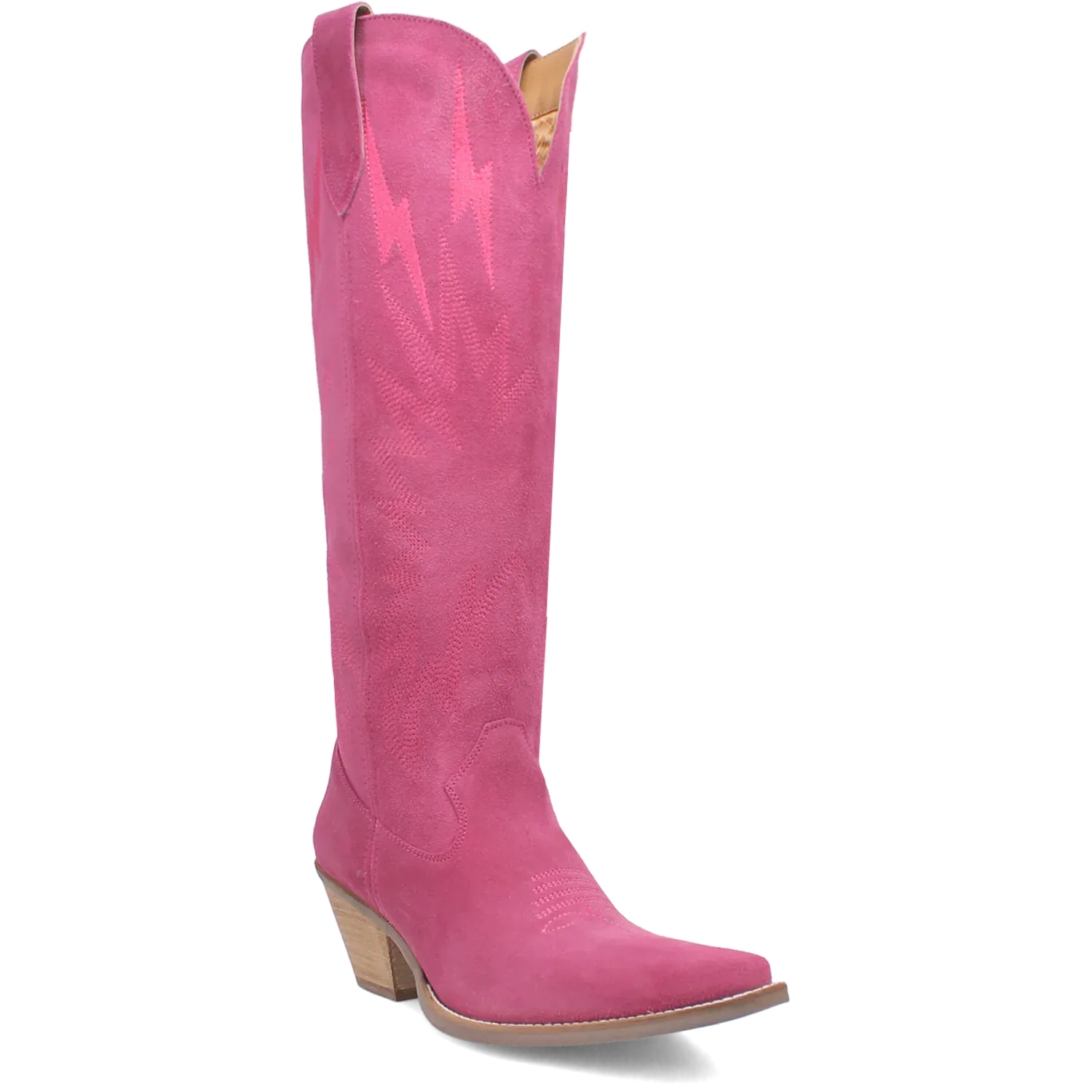 Dan Post Boots Boots Women's Thunder Road Suede Leather Tall Boot Fuchsia Pink Color - Dingo