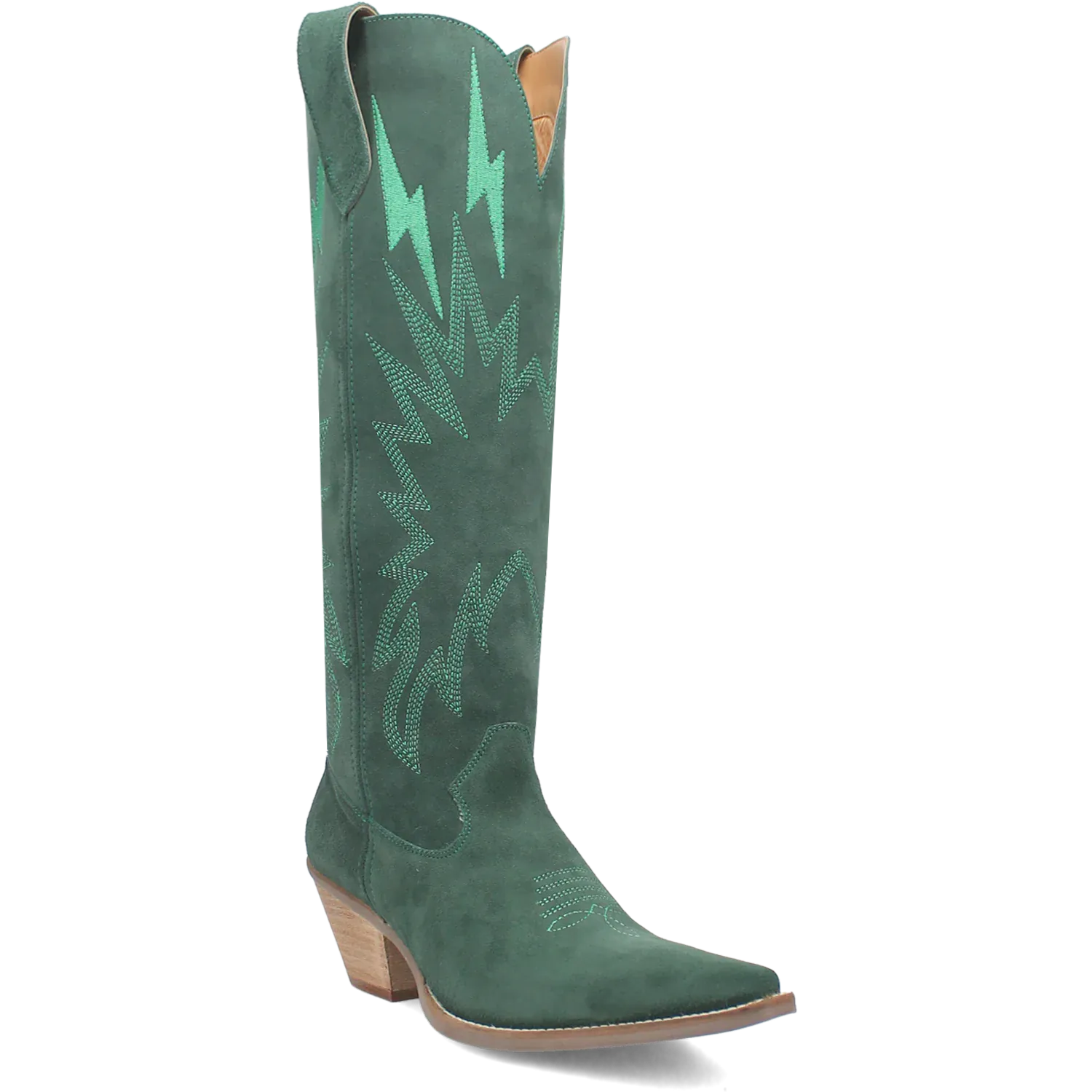 Dan Post Boots Boots Women's Thunder Road Suede Leather Tall Boot Green Color - Dingo