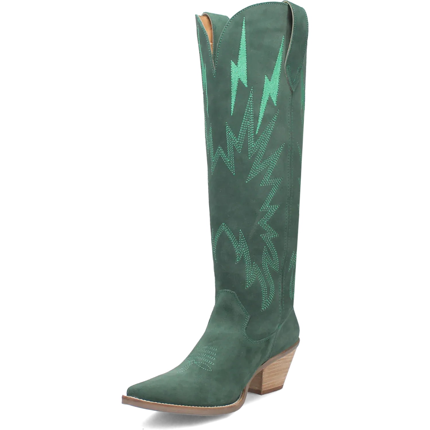 Dan Post Boots Boots Women's Thunder Road Suede Leather Tall Boot Green Color - Dingo
