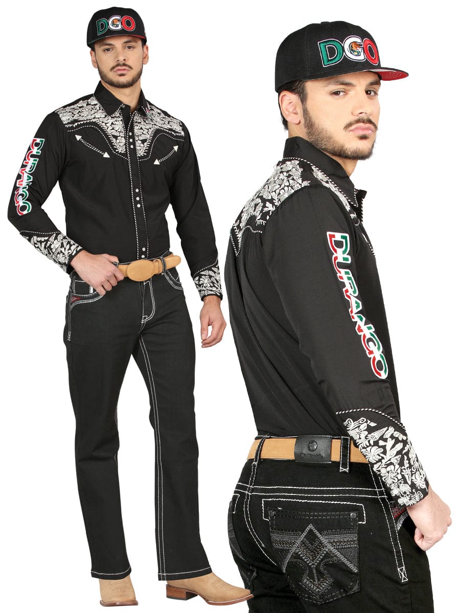 El General Western Wear CABALLERO Centenario Bootcut Denim Jeans - Black 44964