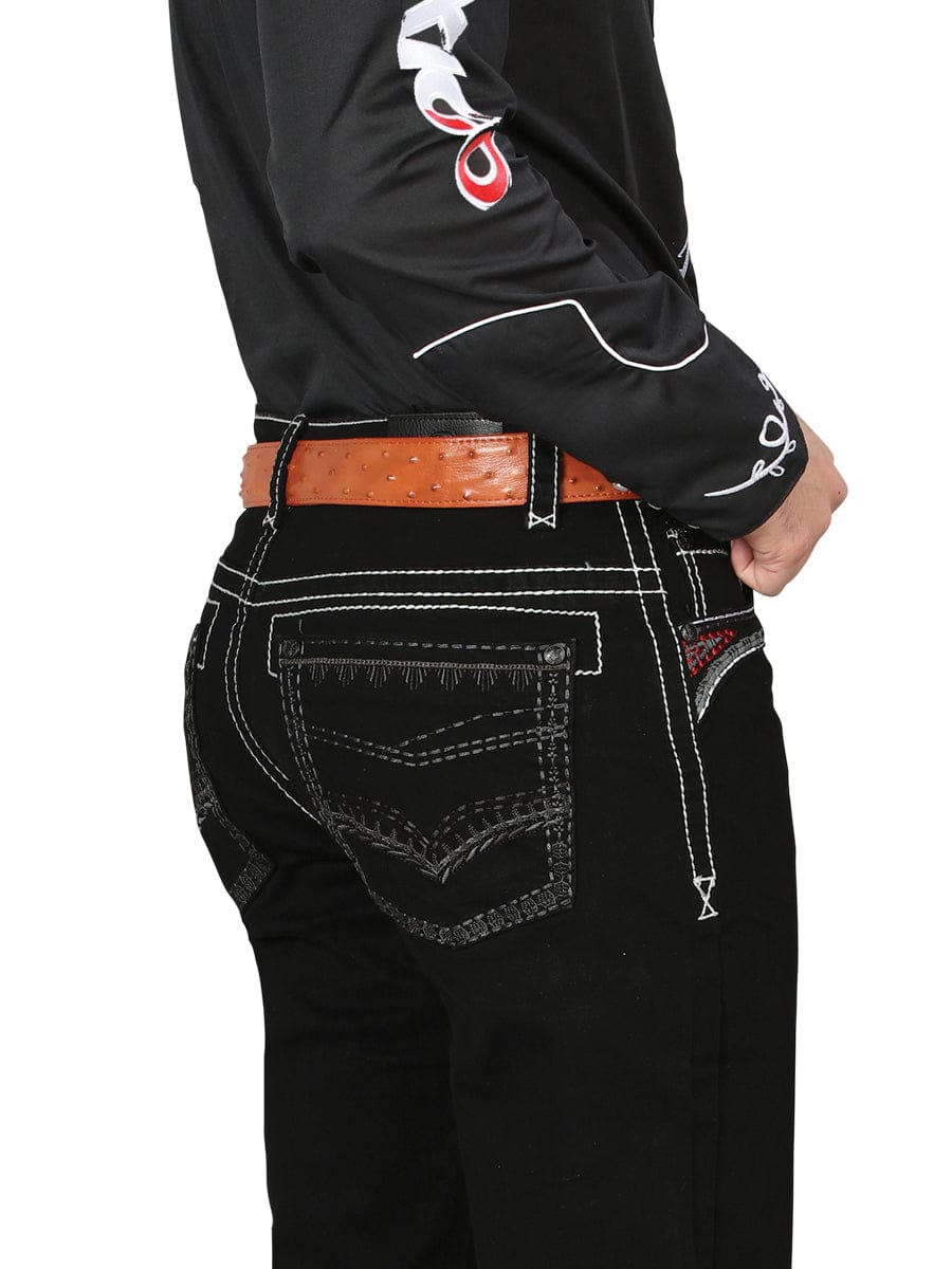 El General Western Wear CABALLERO Centenario Bootcut Denim Jeans - Black 44966