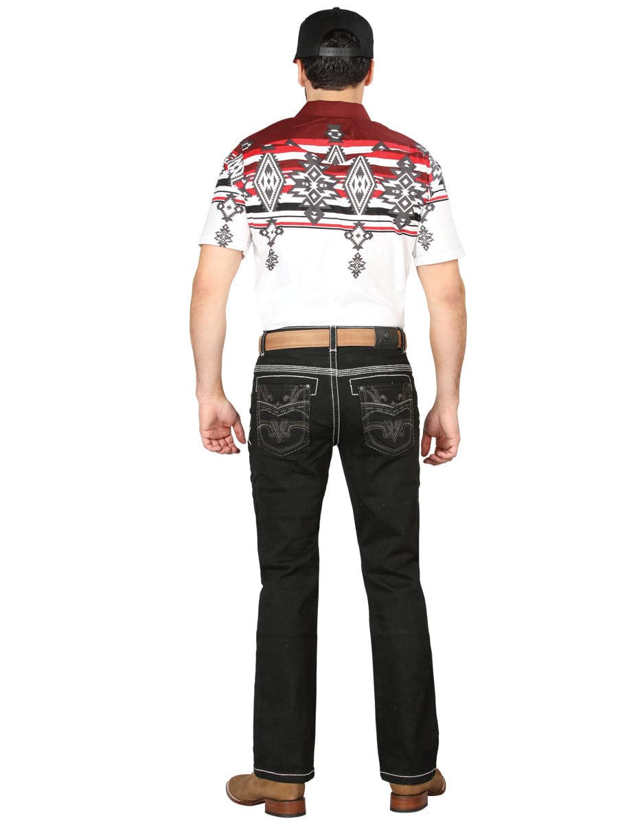 El General Western Wear CABALLERO Centenario Bootcut Denim Jeans - Black 44972
