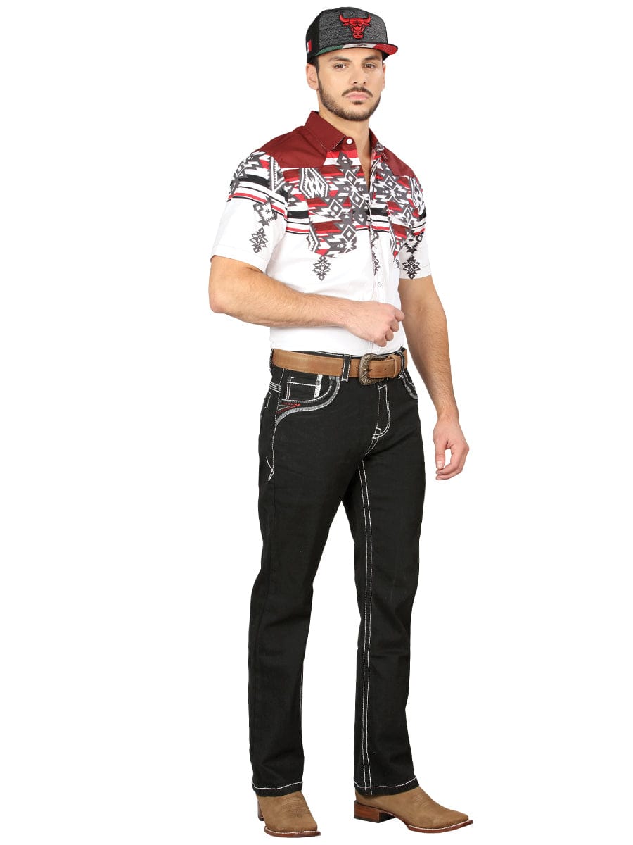 El General Western Wear CABALLERO Centenario Bootcut Denim Jeans - Black 44972