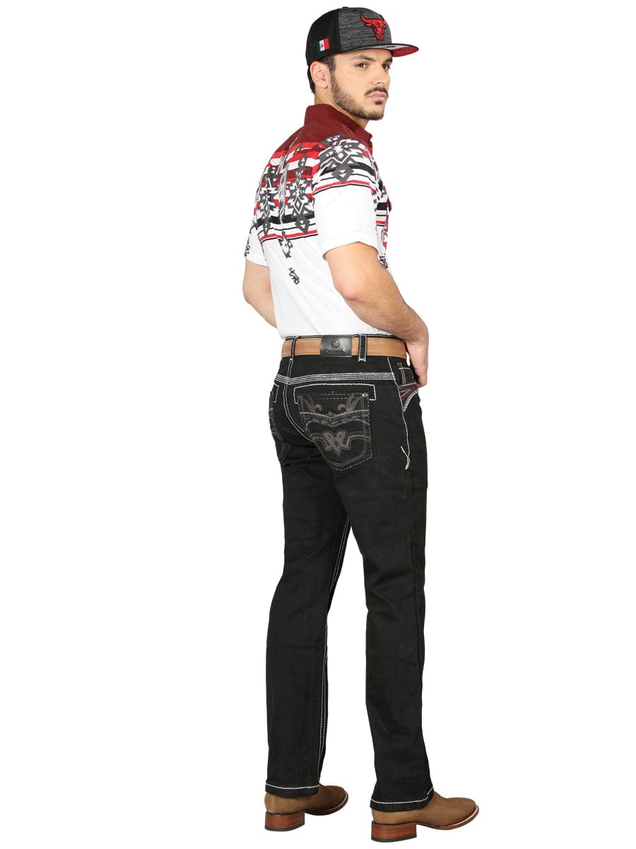 El General Western Wear CABALLERO Centenario Bootcut Denim Jeans - Black 44972
