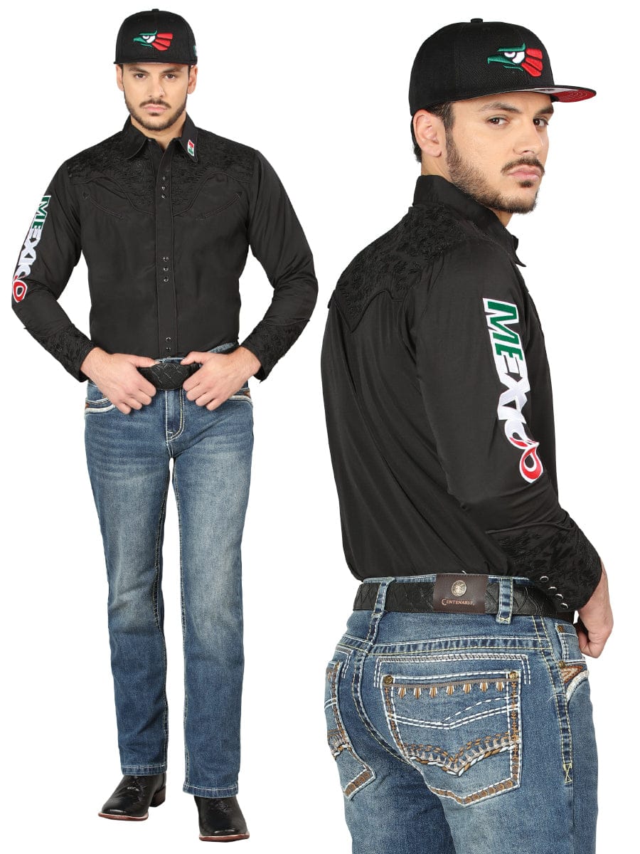 El General Western Wear CABALLERO Centenario Bootcut Denim Jeans - Dark Blue 44967