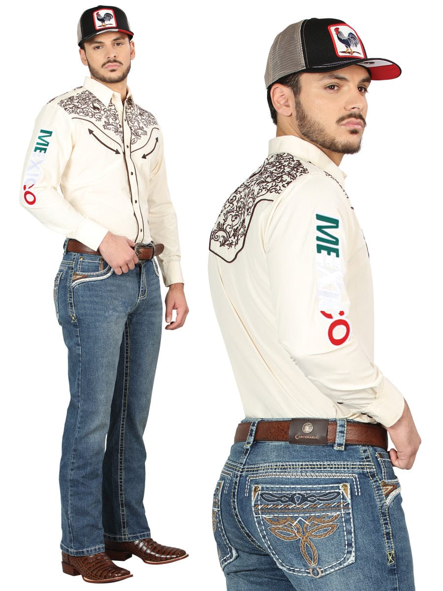 El General Western Wear CABALLERO Centenario Bootcut Denim Jeans - Dark Blue 44969